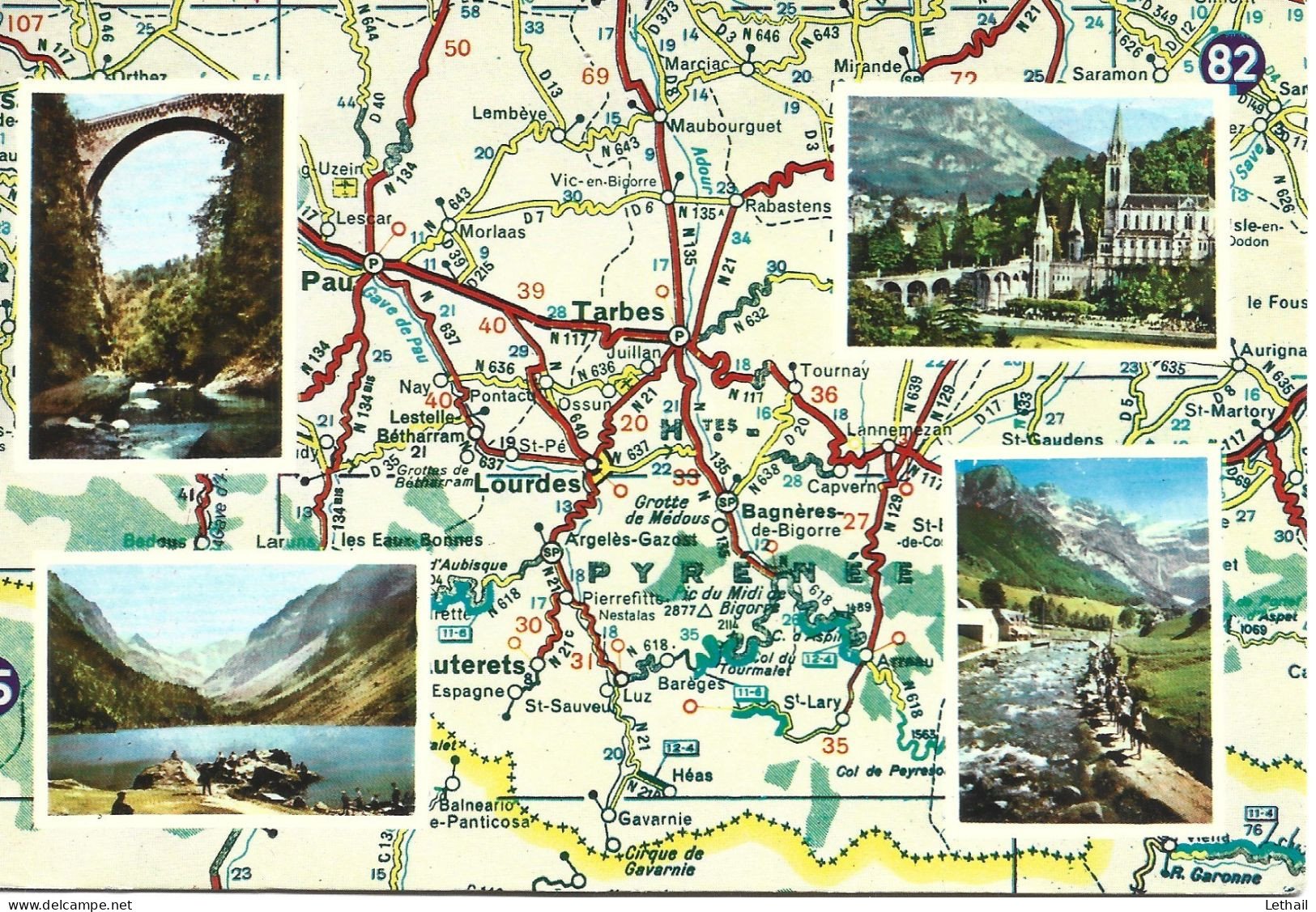 Ref (  18809  )   Haute Pyrenees - Carte Geografiche