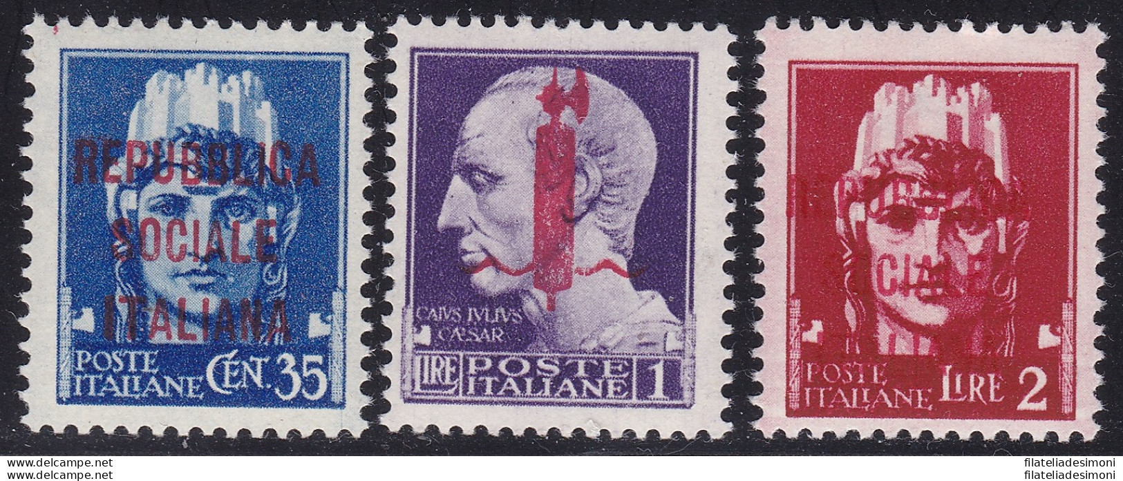 1944 Repubblica Sociale Italiana, SAGGIO P19-P21-P22 MNH/** SIGLATI Biondi/Chiav - Autres & Non Classés