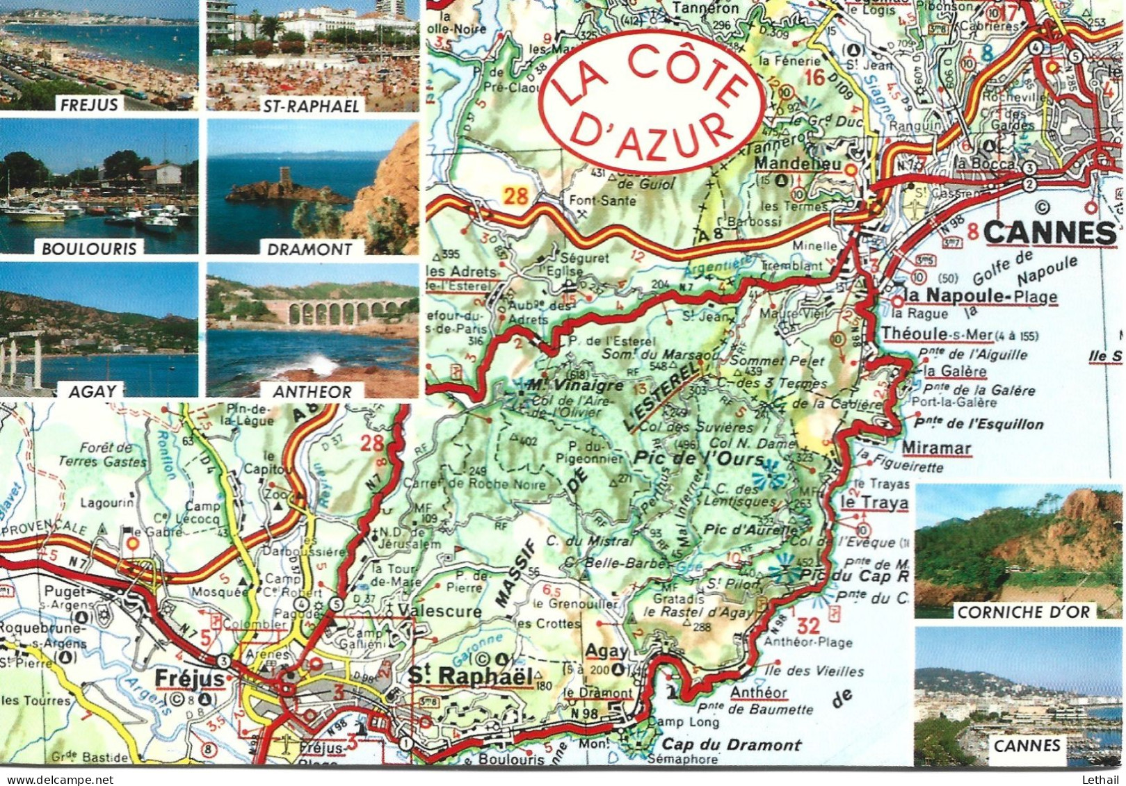 Ref (  18813  )   La Cote D Azur - Carte Geografiche