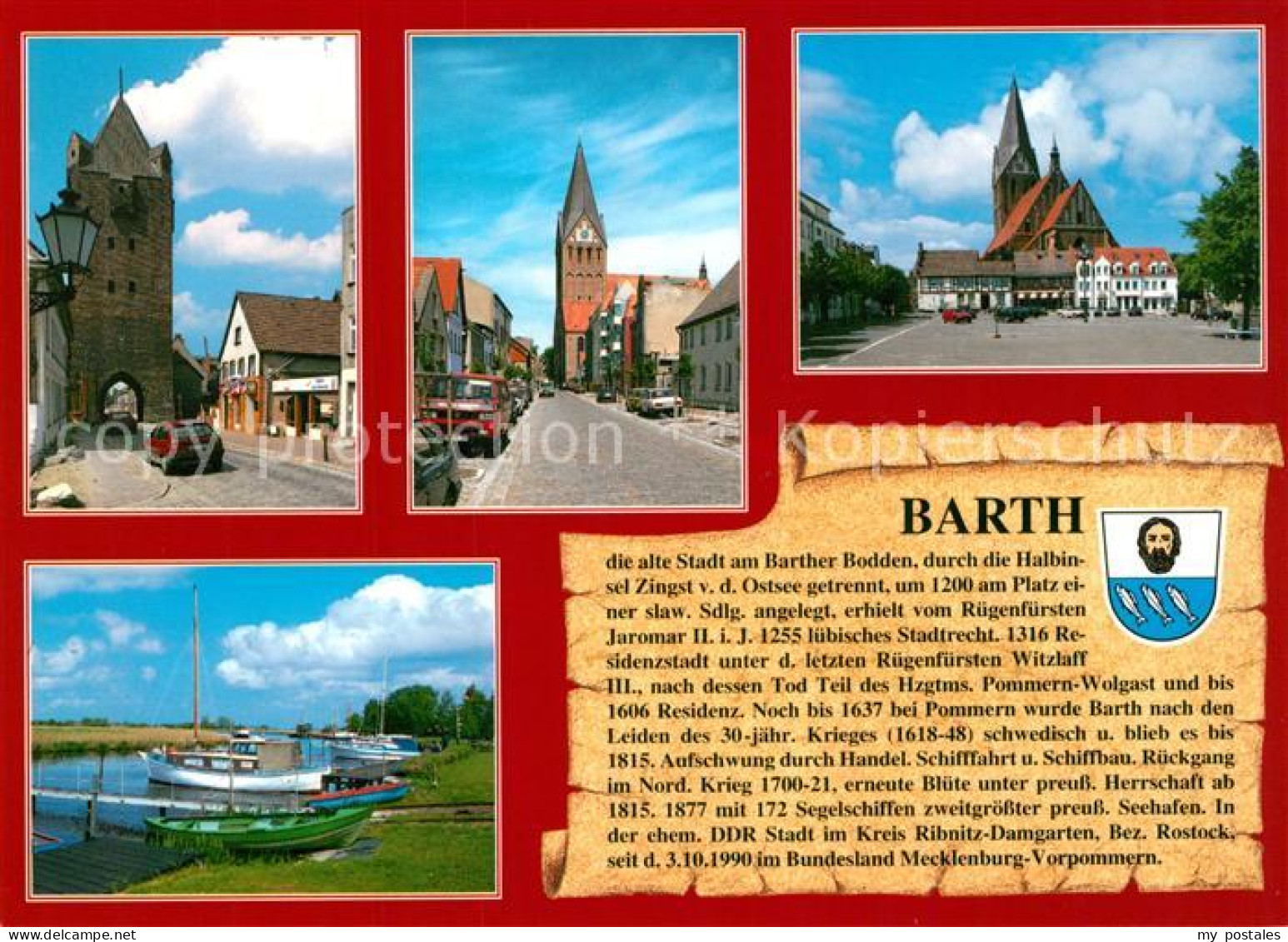 73210141 Barth Marktplatz Marienkirche Seglerhafen Dammtor Barth - Barth