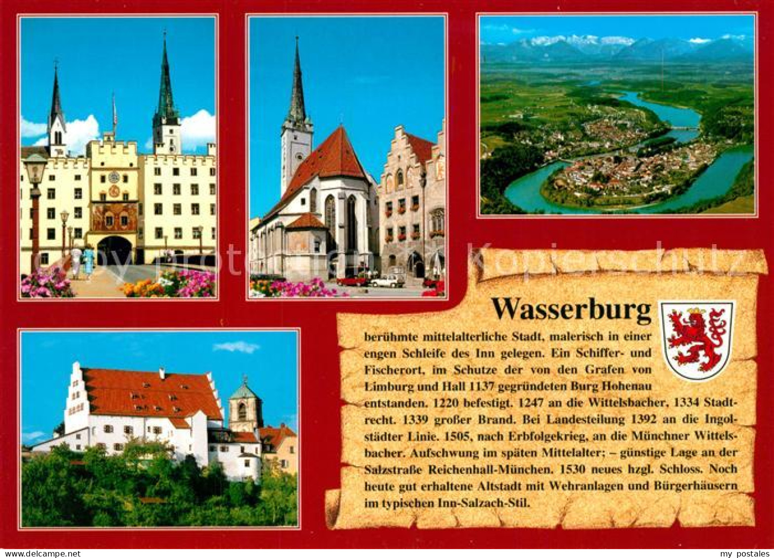 73210031 Wasserburg Inn Kirche Stadttor Panorama Wasserburg Inn - Wasserburg (Inn)