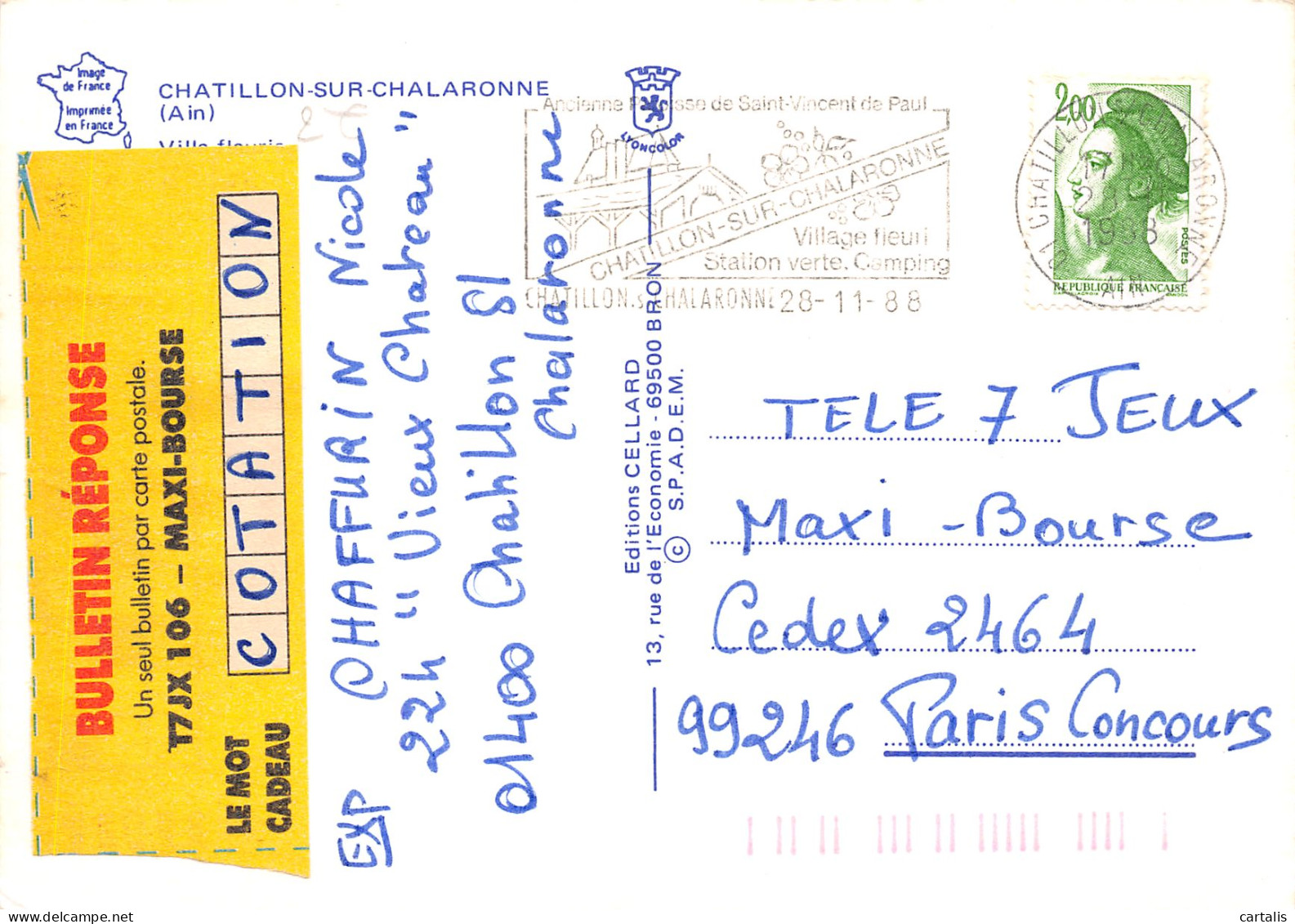 01-CHATILLON SUR CHALARONNE-N°4007-B/0227 - Châtillon-sur-Chalaronne