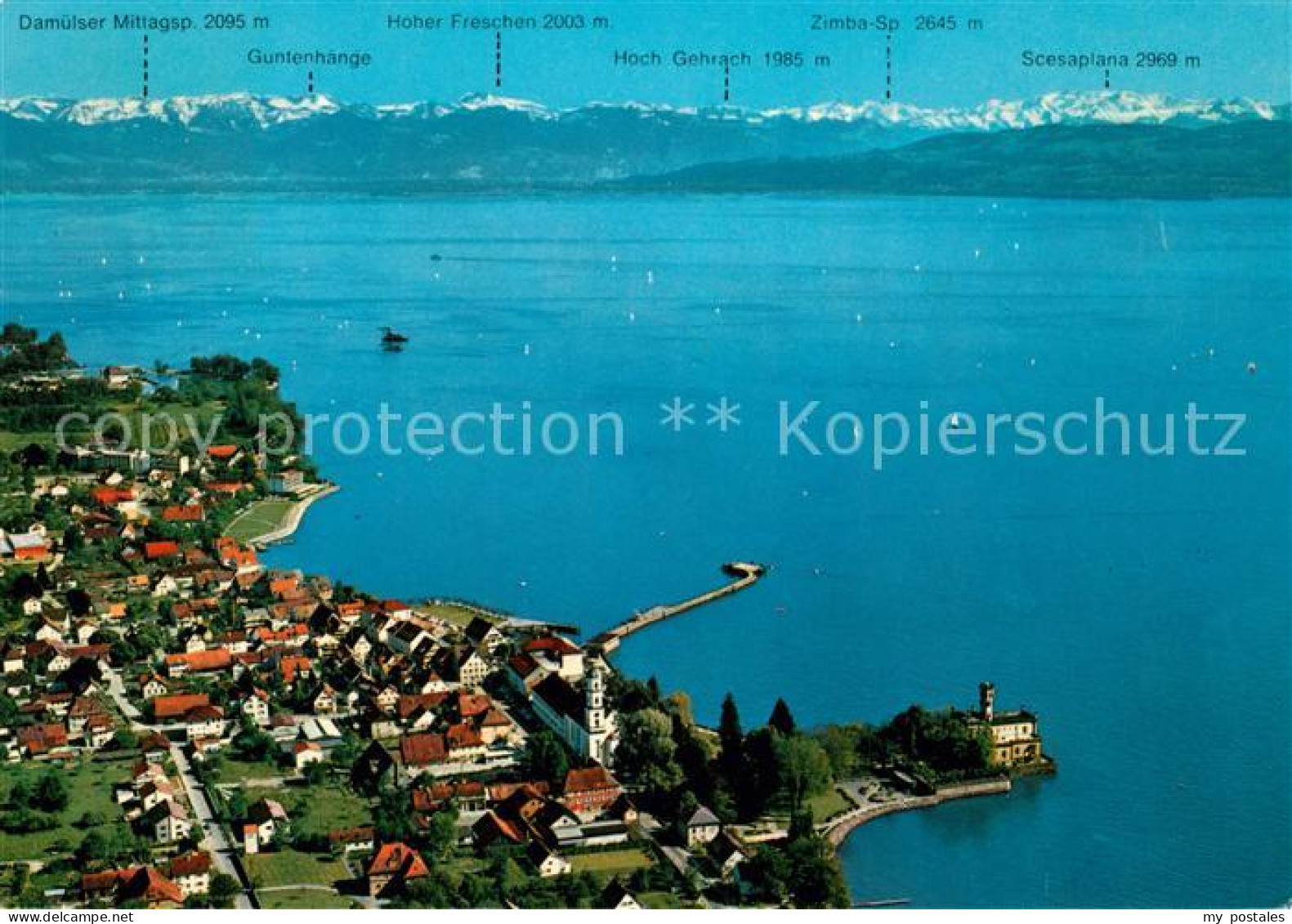 73209846 Langenargen Bodensee Blick Auf Oesterreichische Und Schweizer Alpen Fli - Langenargen