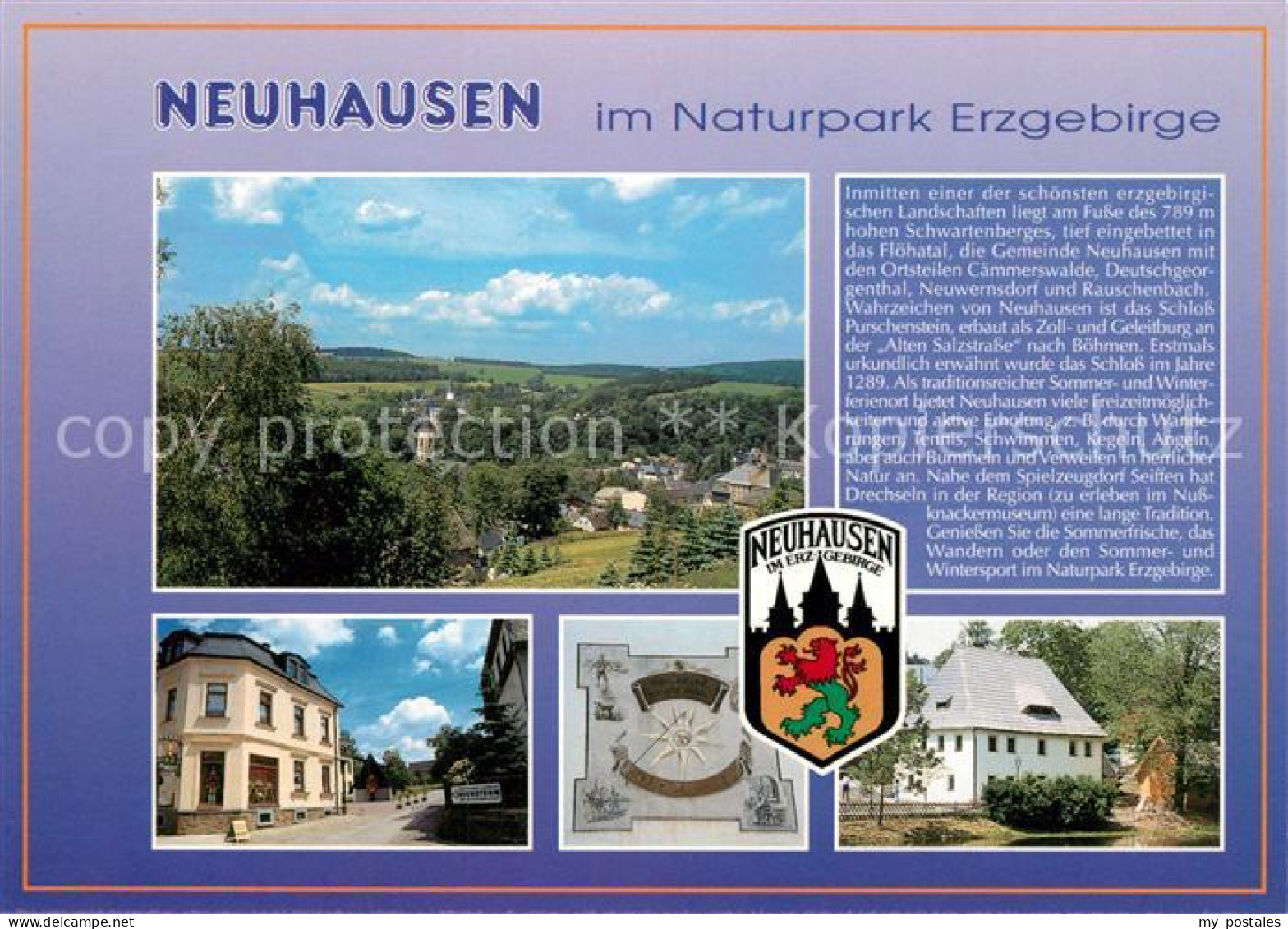 73209668 Neuhausen Erzgebirge Panorama Nussknackermuseum Sonnenuhr Am Schloss Gl - Neuhausen (Erzgeb.)