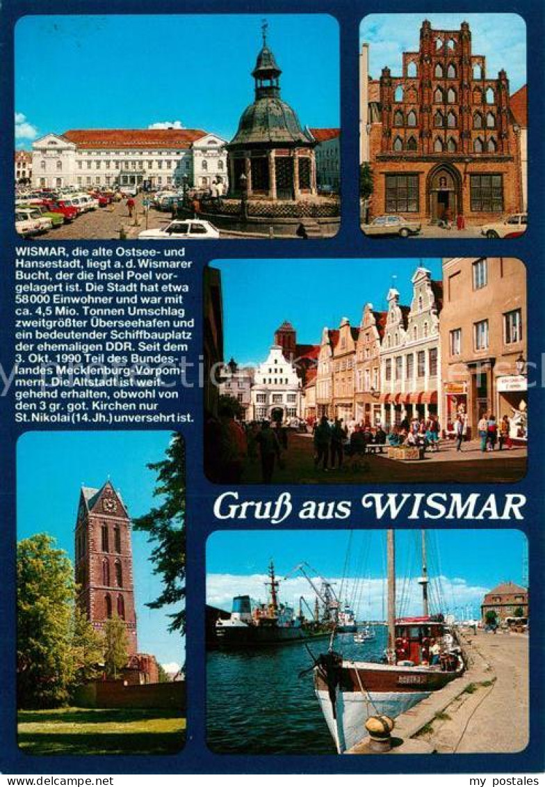 73209621 Wismar Mecklenburg Stadtplatz Rathaus St Nikolai Kirche Hafen Wismar Me - Wismar