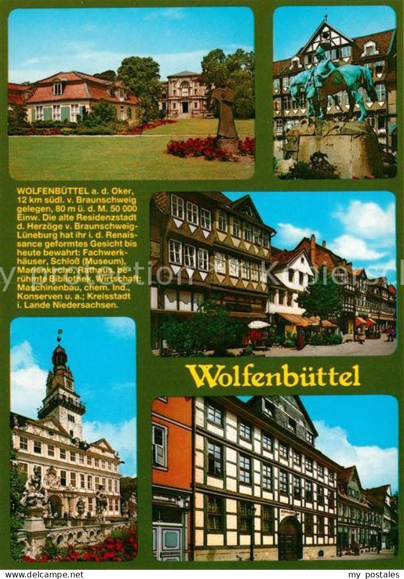 73209619 Wolfenbuettel Fachwerkhaeuser Schloss Reiterstandbild Wolfenbuettel - Wolfenbüttel