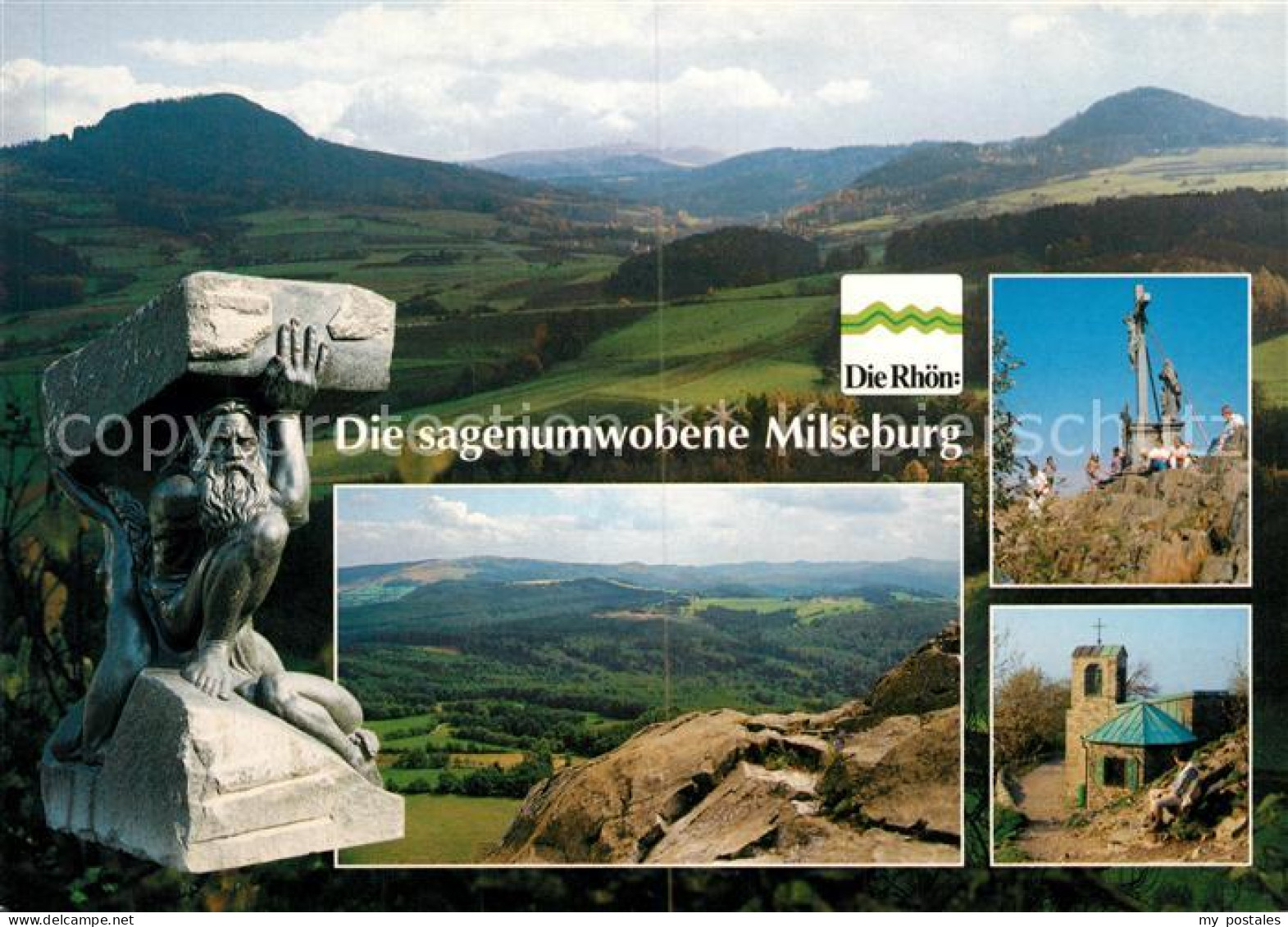 73209600 Milseburg Wasserkuppe Skulptur Des Riesen Mils Panorama Kreuzigungsgrup - Hilders