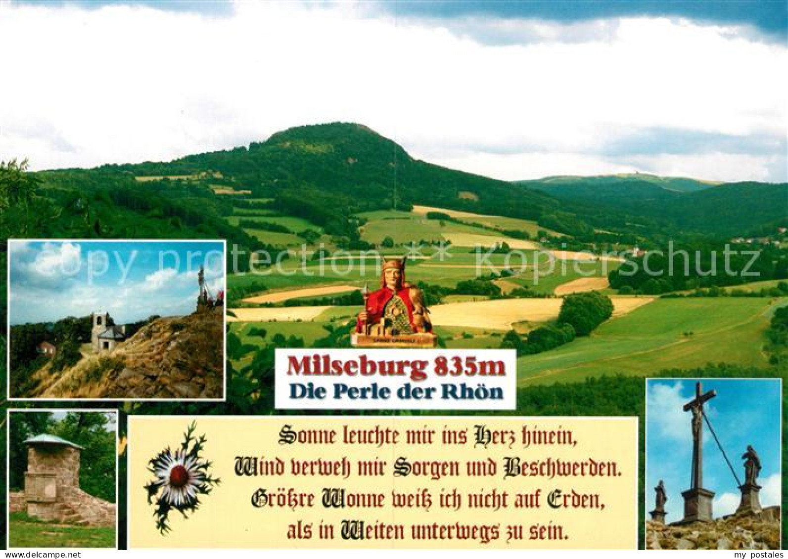 73209599 Milseburg Panorama Milseburghuette Kreuzigungsgruppe Milseburg - Hilders