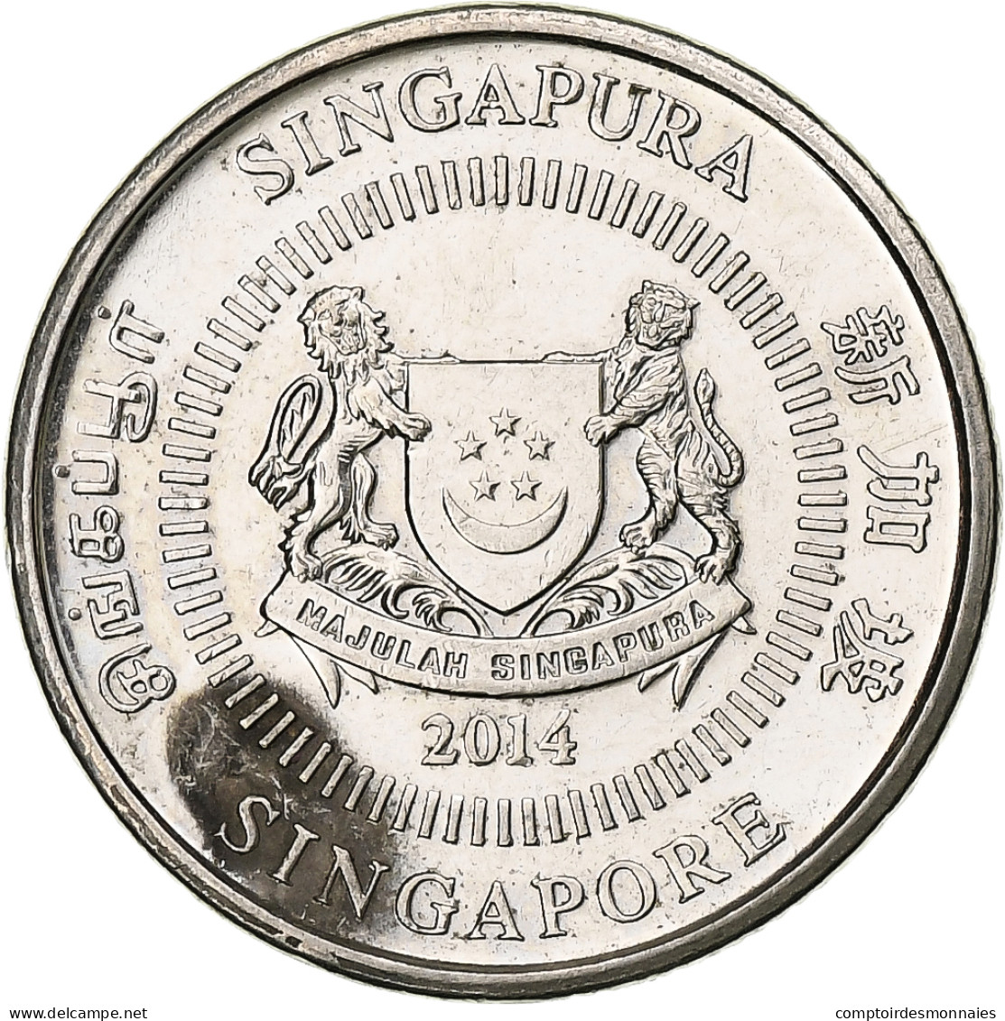 Singapour, 10 Cents, 2014 - Singapur