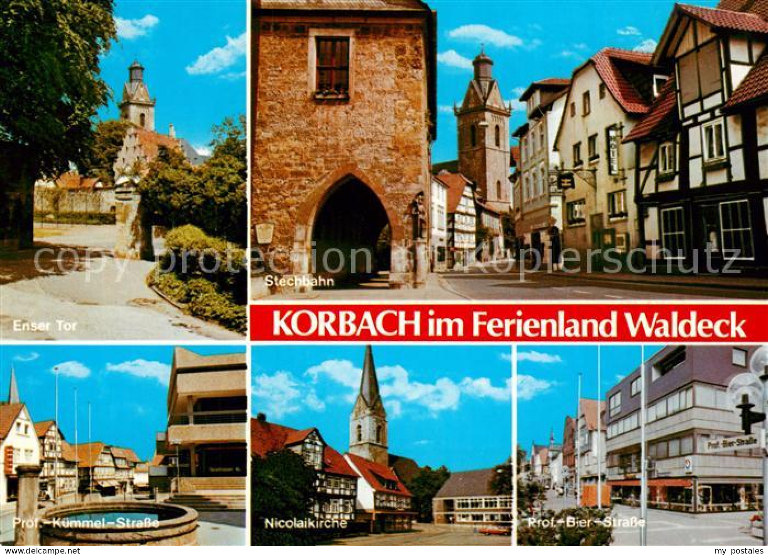 73209045 Korbach Enser Tor Stechbahn Prof Kuemmel Strasse Nicolaikirche Prof Bie - Korbach