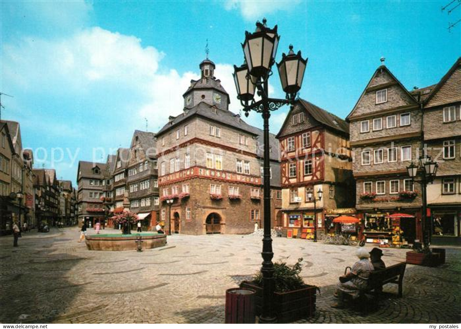 73209032 Herborn Hessen Marktplatz Mit Rathaus Herborn Hessen - Herborn