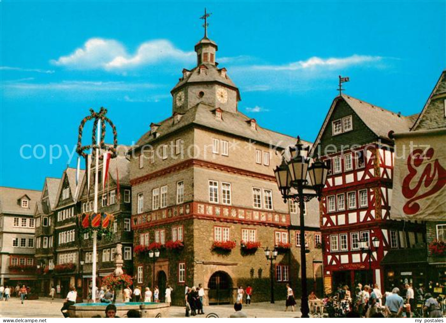 73209022 Herborn Hessen Marktplatz Mit Rathaus Herborn Hessen - Herborn