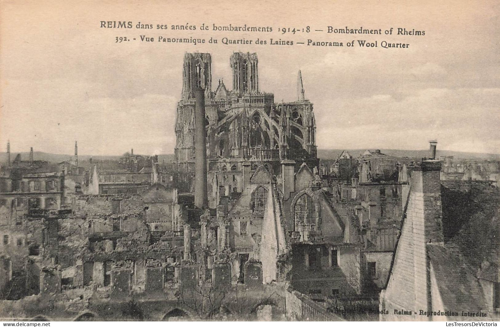 FRANCE - Reims Dans Ses Années De Bombardements 1914-18 - Vue Panoramique Du Quartier Des Laines- Carte Postale Ancienne - Reims