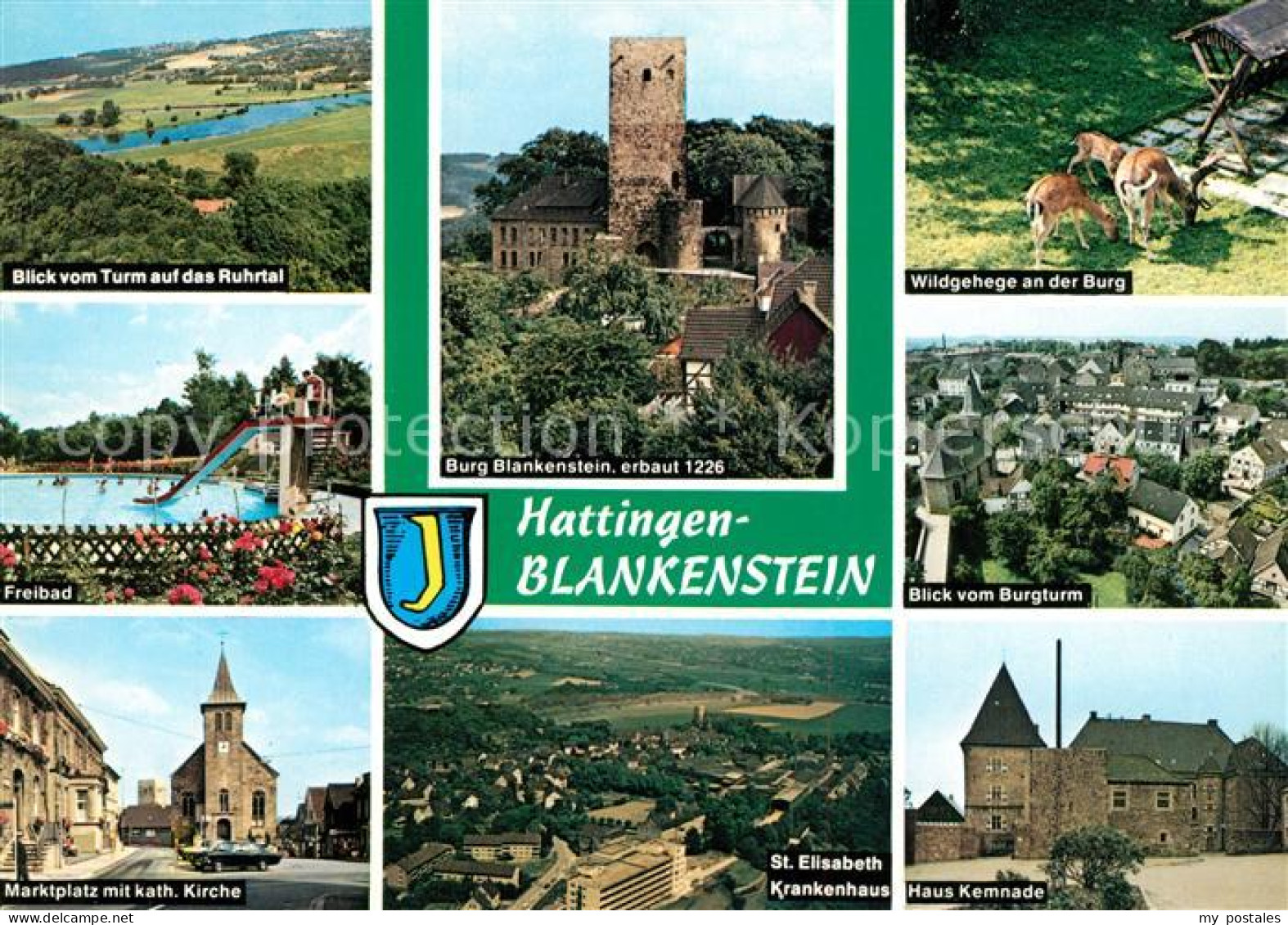 73208893 Blankenstein Ruhr Ruhrtal Burg Blankenstein Wildgehege Freibad Burgturm - Hattingen