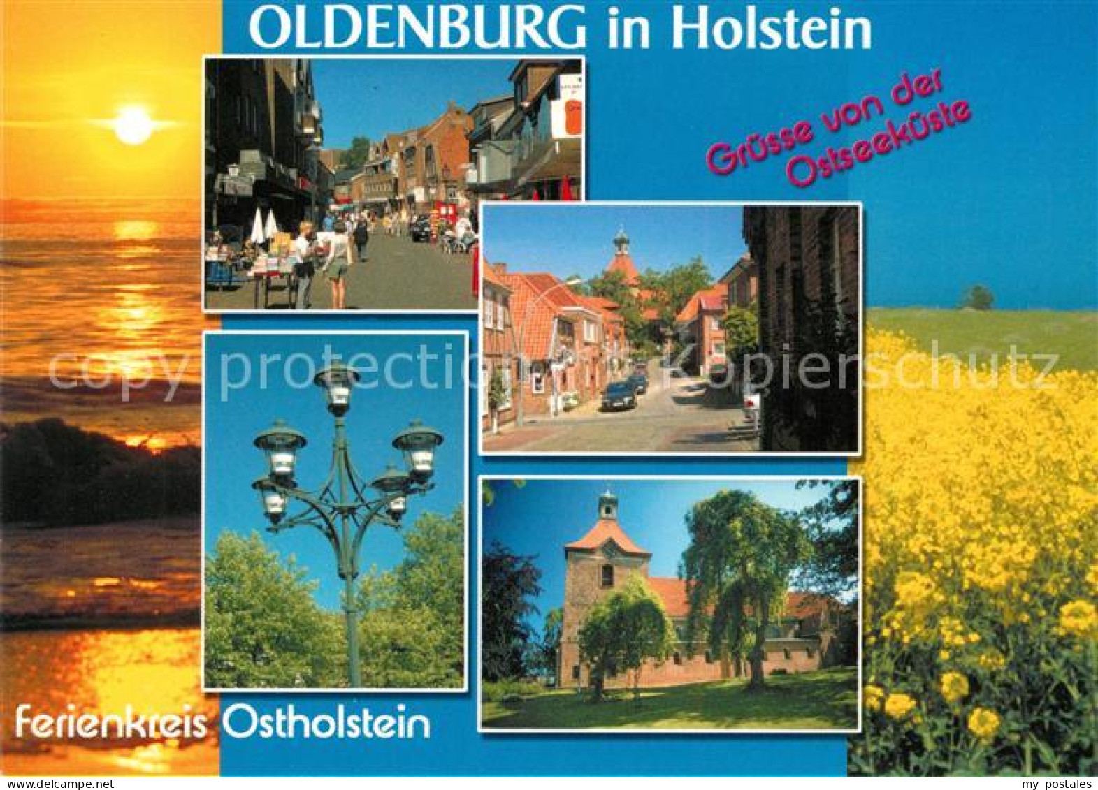 73208488 Oldenburg Niedersachsen Fussgaengerzone Laterne Strassenpartie Kirche O - Oldenburg