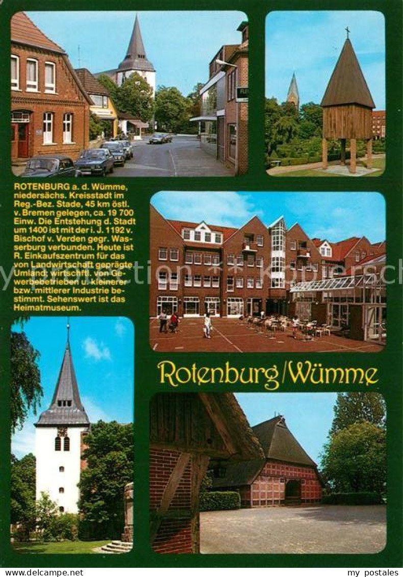 73208049 Rotenburg Wuemme Teilansichten Einkaufszentrum Kirche Heimatmuseum Rote - Rotenburg