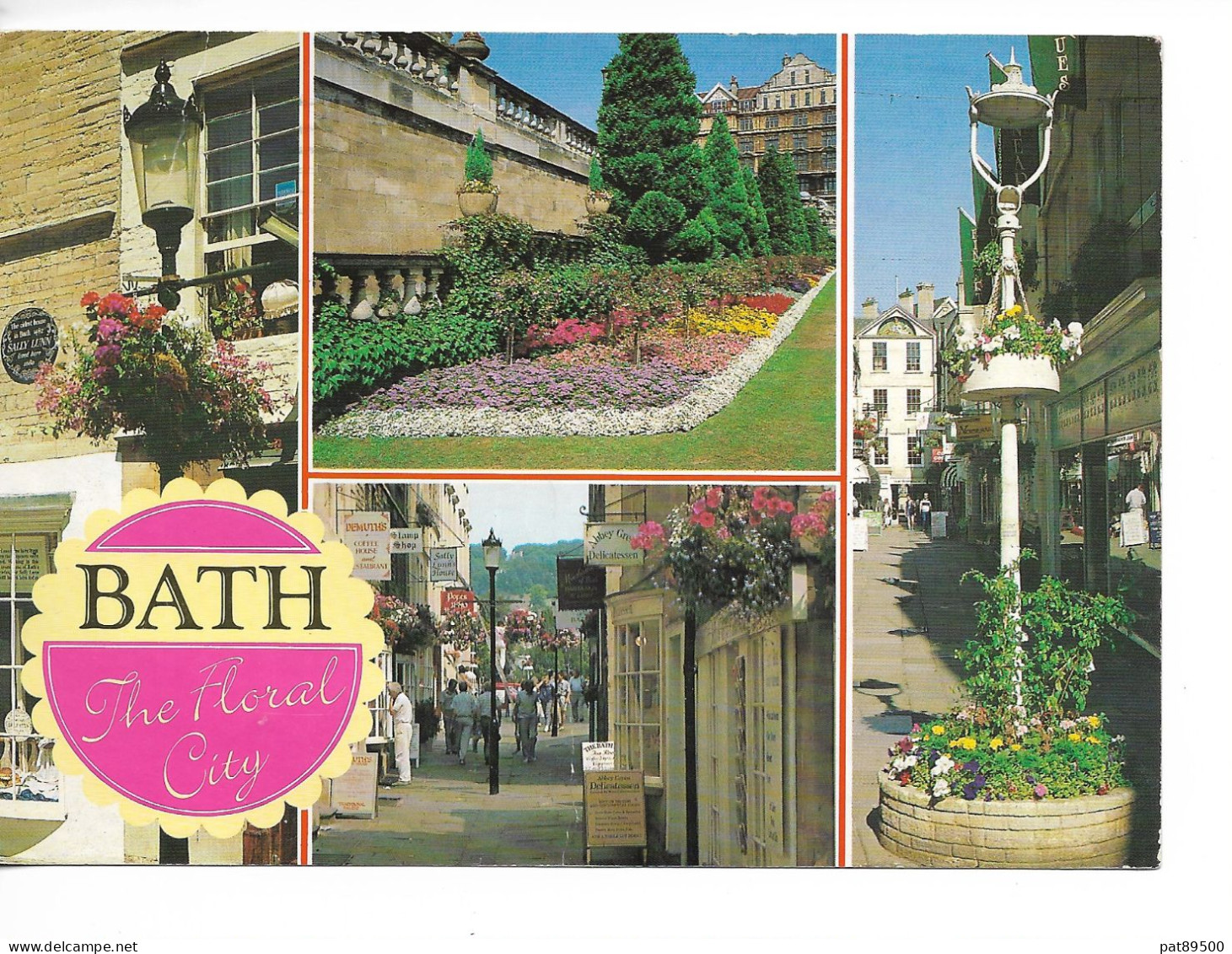 UK / BATH The Floral City / CPM Multivues (4)  Voyagée 1991 N° 2.53.01.10 (Salmon Ltd ) Soldée Pliures !! - Bath