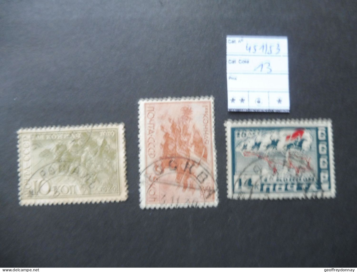 Russie Russia Urss Cccp 451/453 Used Oblitéré Gestempelt Perfect Parfait 1930 - Usados