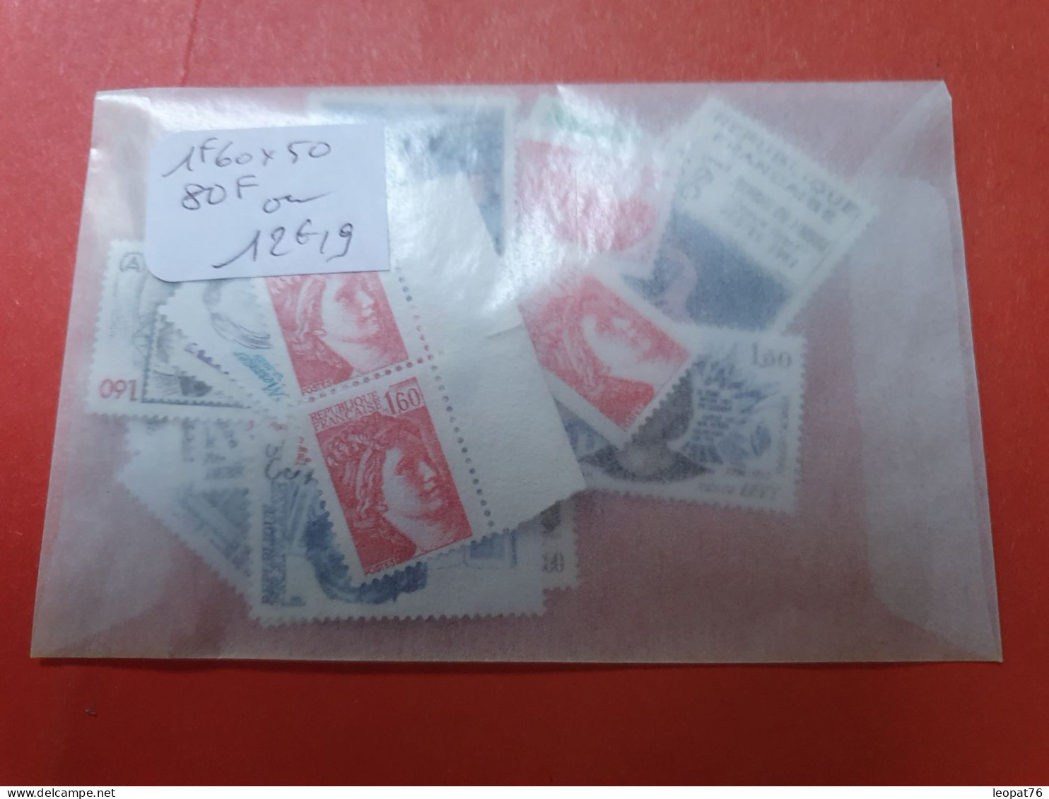 Lot Sous Faciale - 50 Timbres à 1f60 = 80fr Ou 12€19 - Pas De Sans Gomme - Vendu Pour Affranchir - Collectors