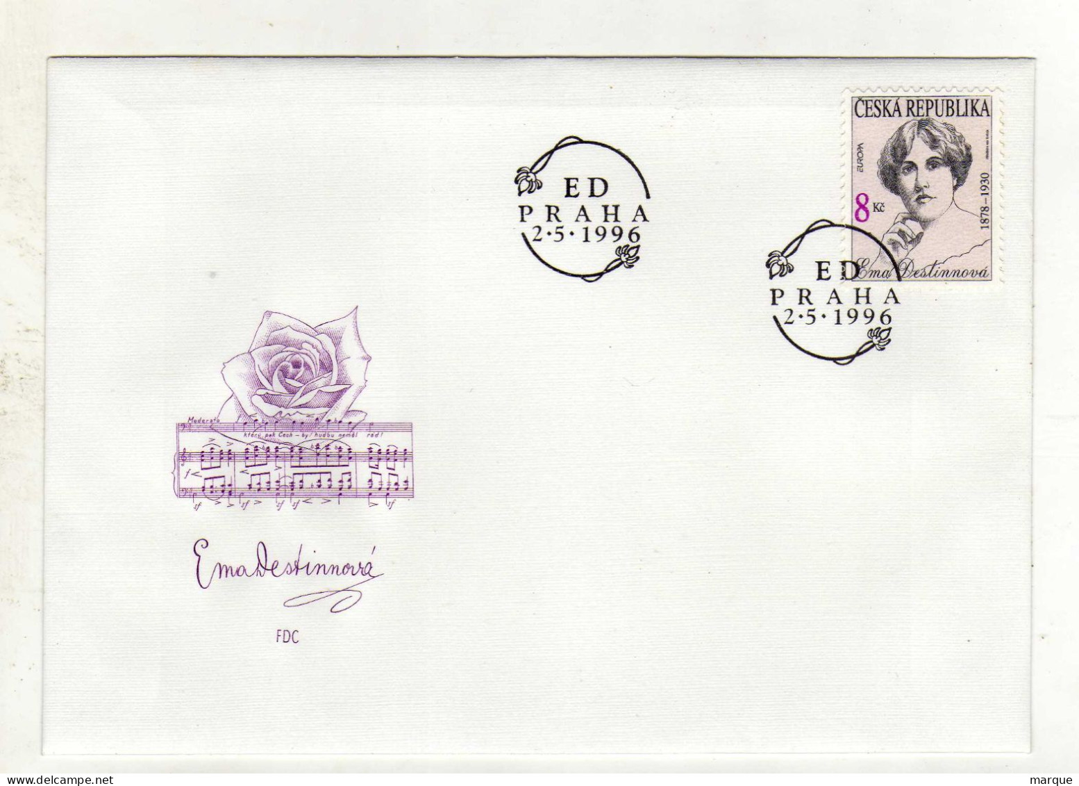 Enveloppe 1er Jour TCHEQUIE CESKA REPUBLIKA Oblitération PRAHA 02/05/1996 - FDC