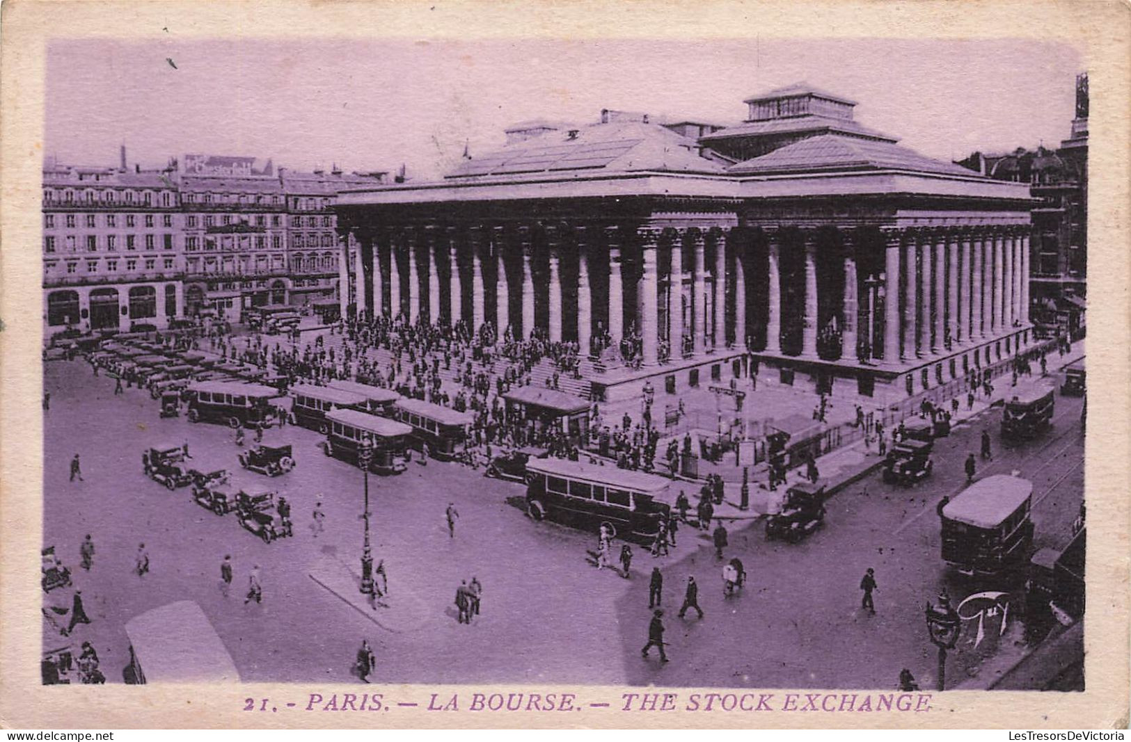 FRANCE - Paris - La Bourse - The Stock Exchange - Vue Panoramique - Animé - Carte Postale Ancienne - Otros Monumentos