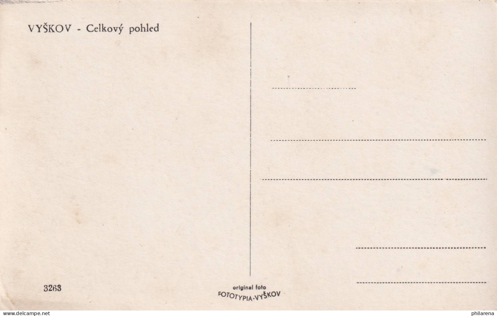 Post Card VYSKOV - Sonstige & Ohne Zuordnung