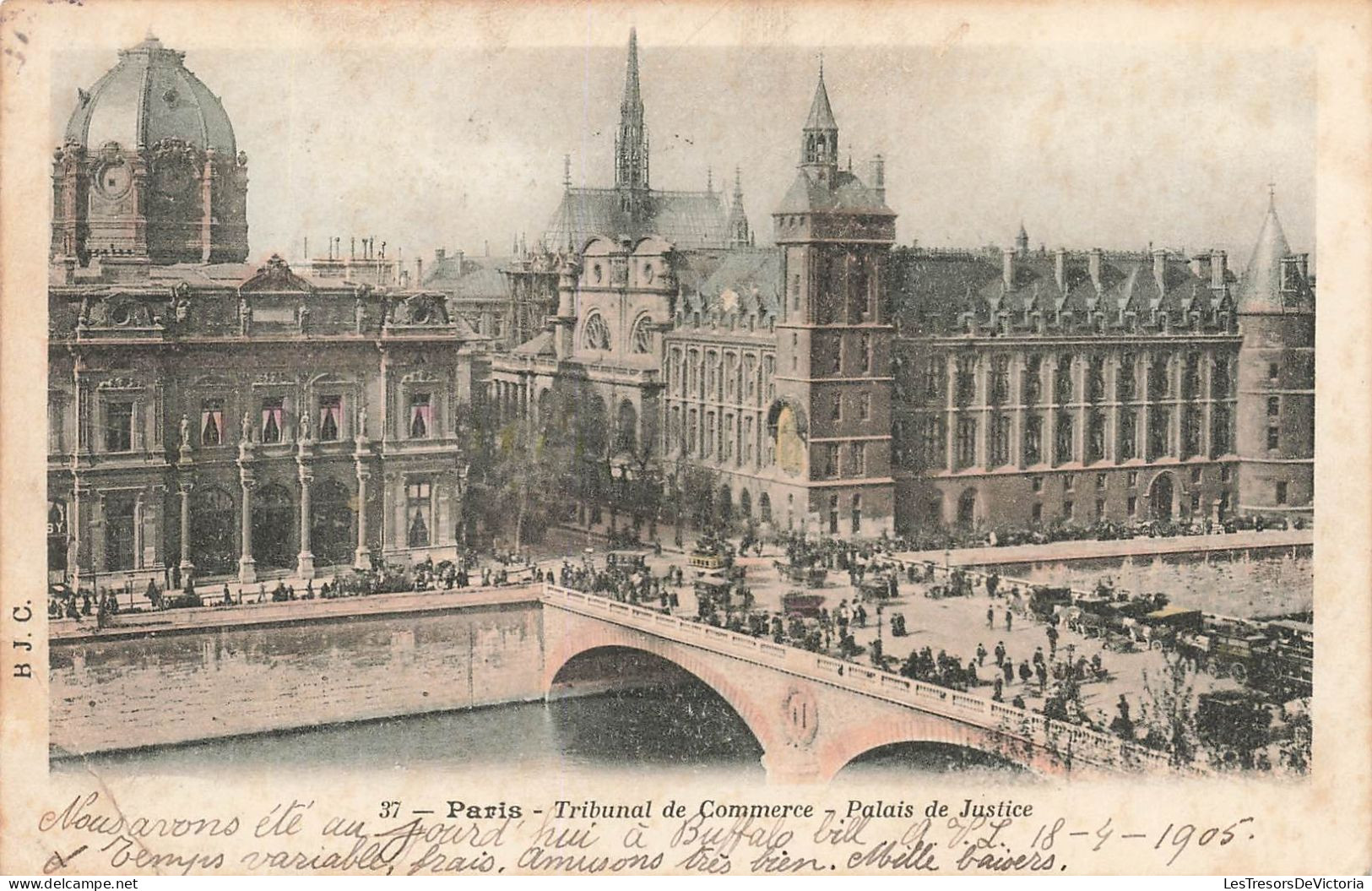 FRANCE - Paris - Vue Générale Du Tribunal De Commerce - Palais De Justice - Animé - Carte Postale Ancienne - Autres Monuments, édifices