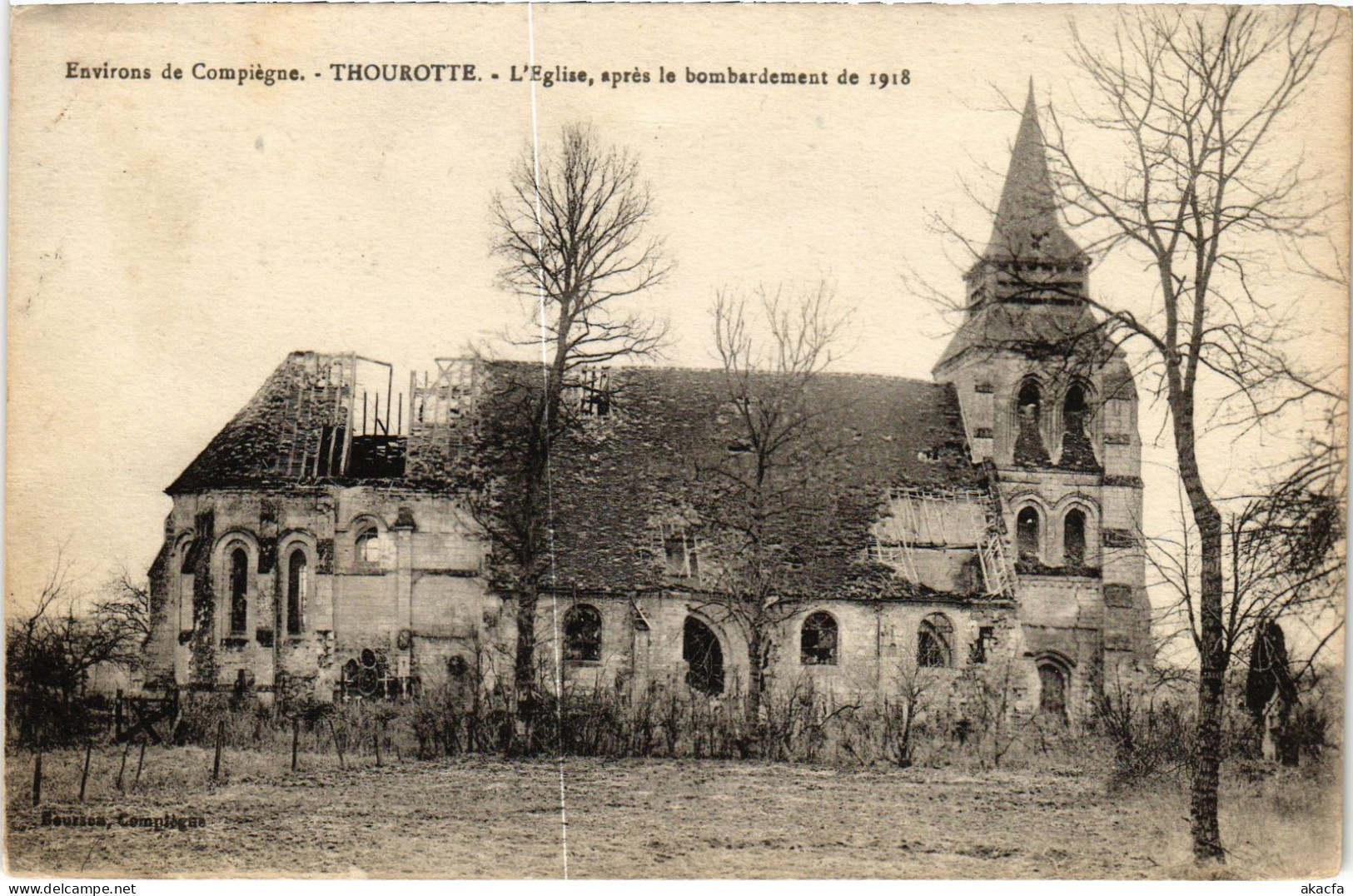 CPA Thourotte Église Guerre (1187600) - Thourotte