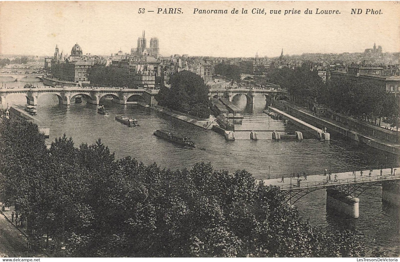 FRANCE - Paris -  Vue Au Loin - Panorama De La Cité - Vue Prise Du Louvre - N D Phot - Carte Postale Ancienne - Louvre