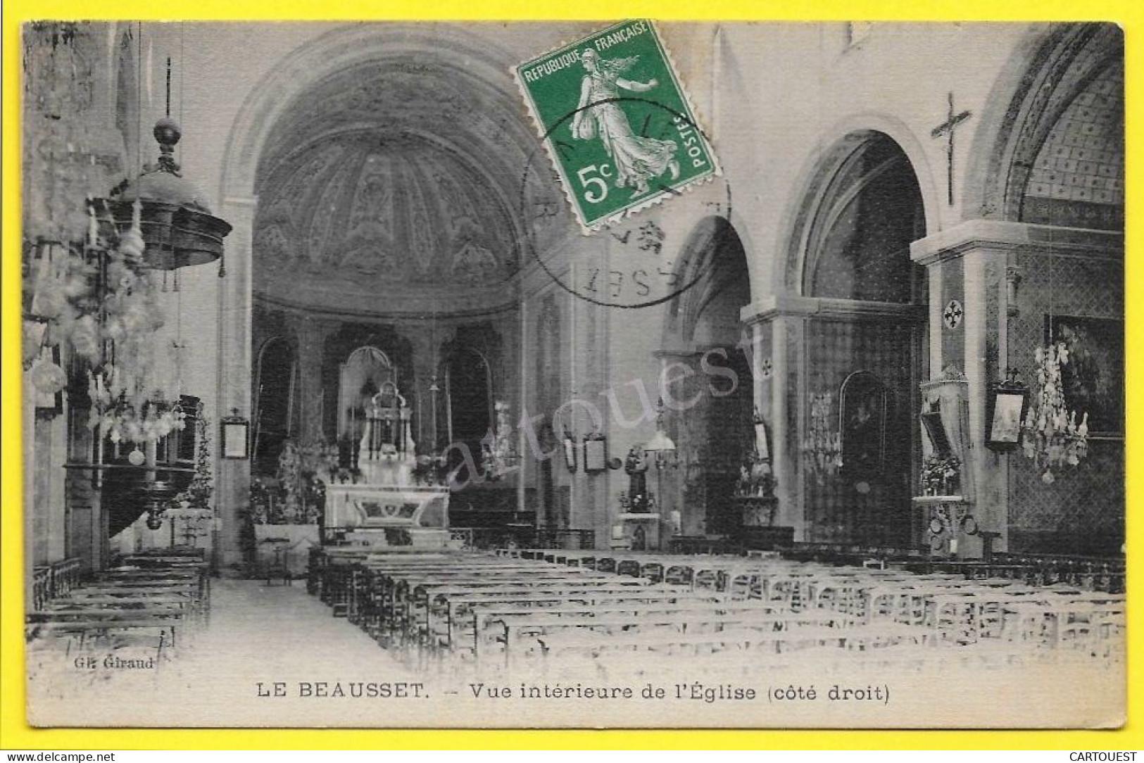 CPA 83 LE BEAUSSET - Vue Intérieure EGLISE 1916 - Le Beausset