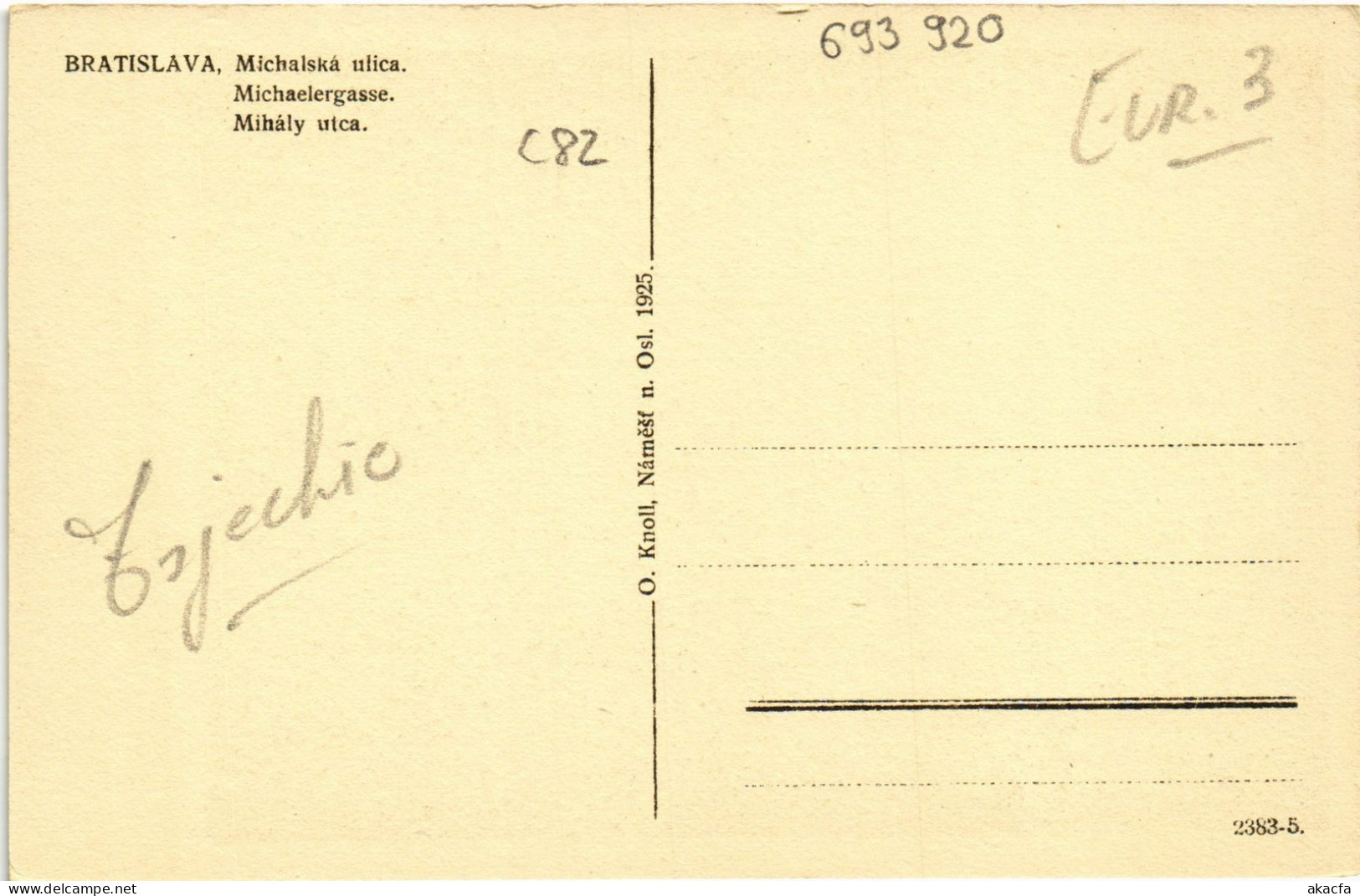 CPA AK CZECHOSLOVAKIA Bratislava - Michalska Ulica (693920) - Slowakei