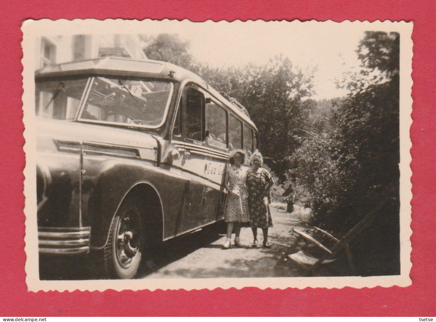 Clervaux - Photo Excursion ... Ancien Autocar - 1951  / 8,5 Cm Sur 6 Cm - Clervaux