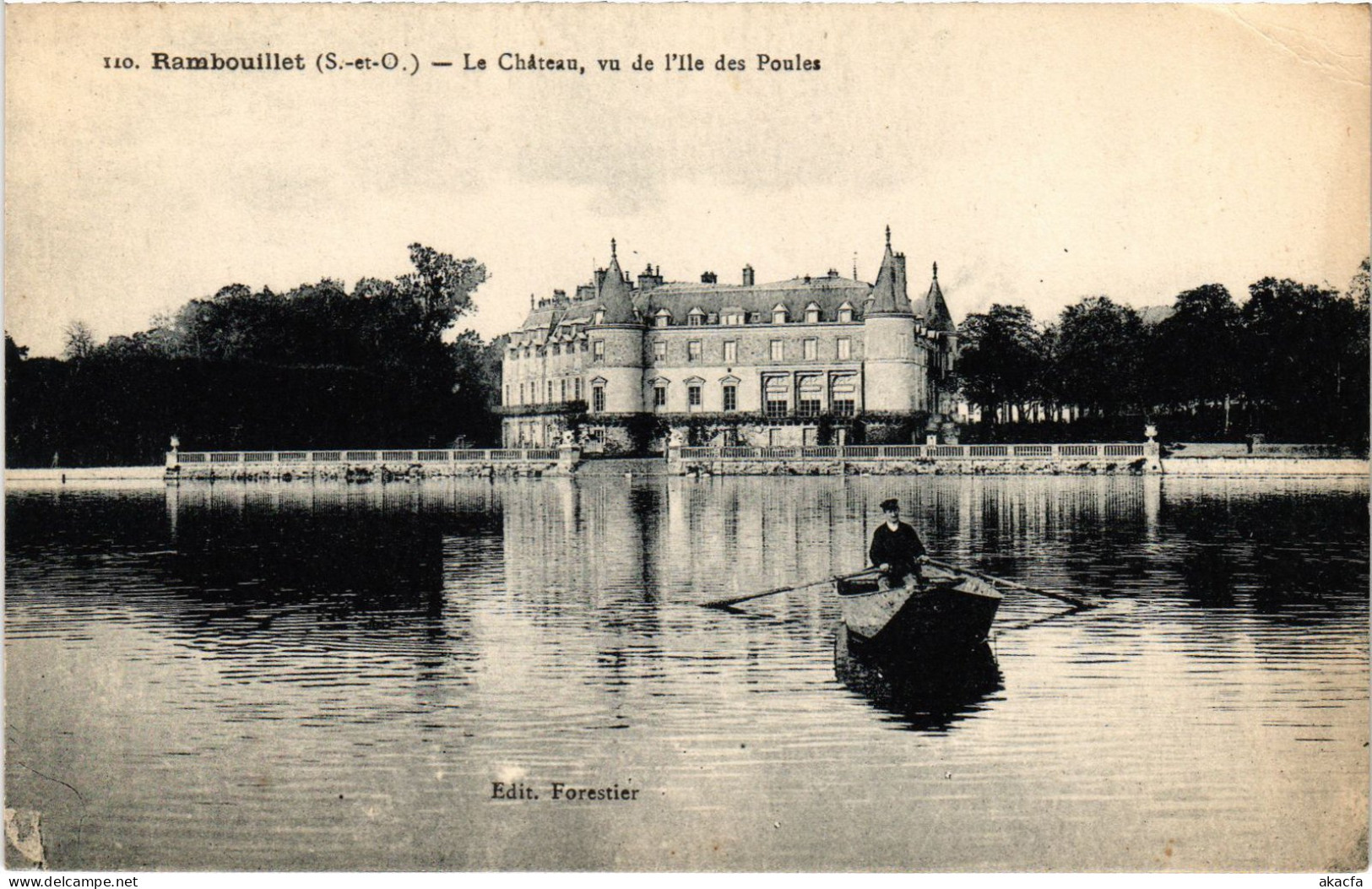 CPA RAMBOUILLET Chateau - Vu De L'Ile Des Poules (1384955) - Rambouillet