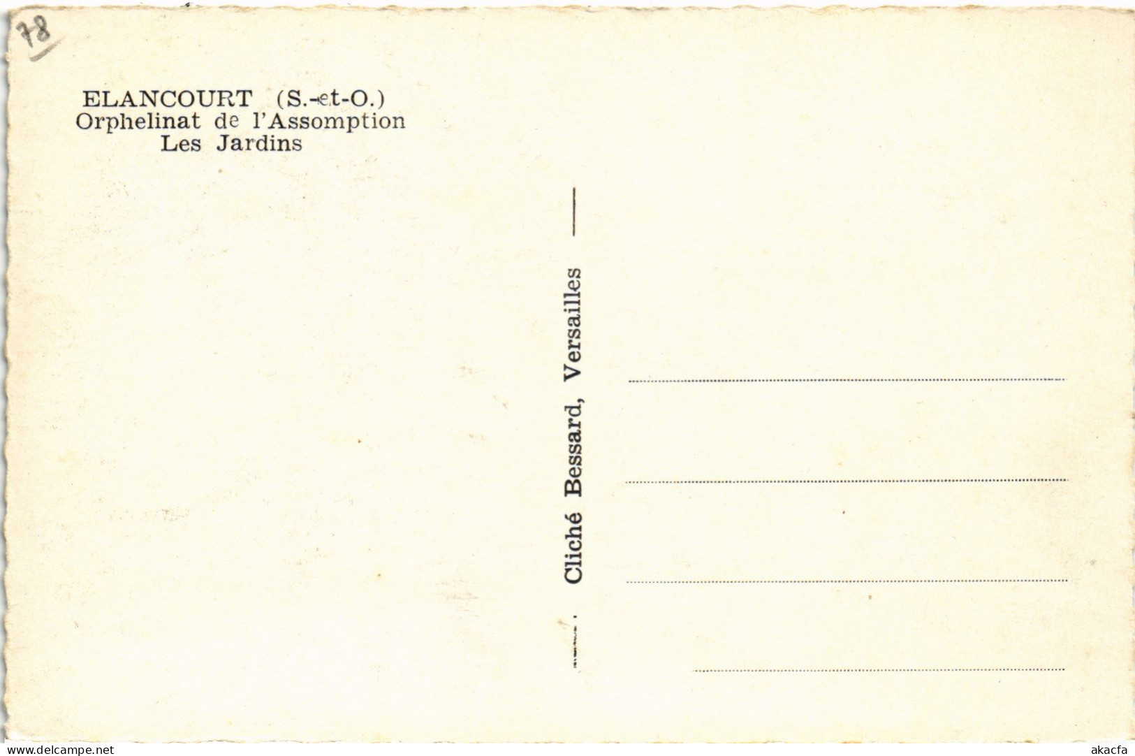 CPA ELANCOURT Orphelinat De L'Assomption - Jardins (1385647) - Elancourt