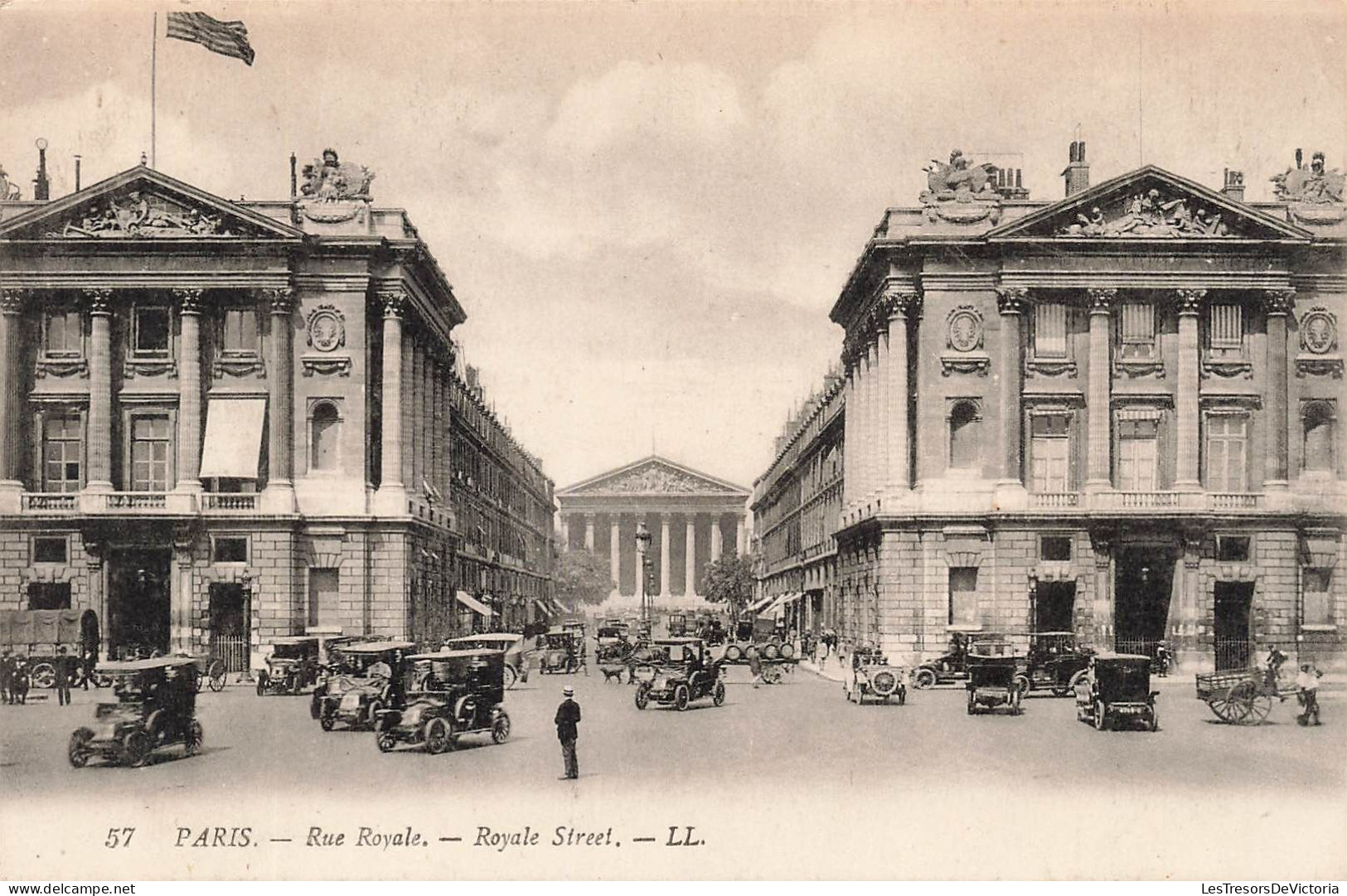 FRANCE - Paris - Vue Sur La Rue Royale - Royale Street - L L - Vue D'ensemble - Carte Postale Ancienne - Plazas