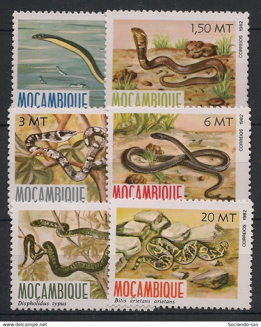 MOCAMBIQUE - 1982 - N°YT. 862 à 867 - Serpents - Neuf Luxe ** / MNH / Postfrisch - Serpenti
