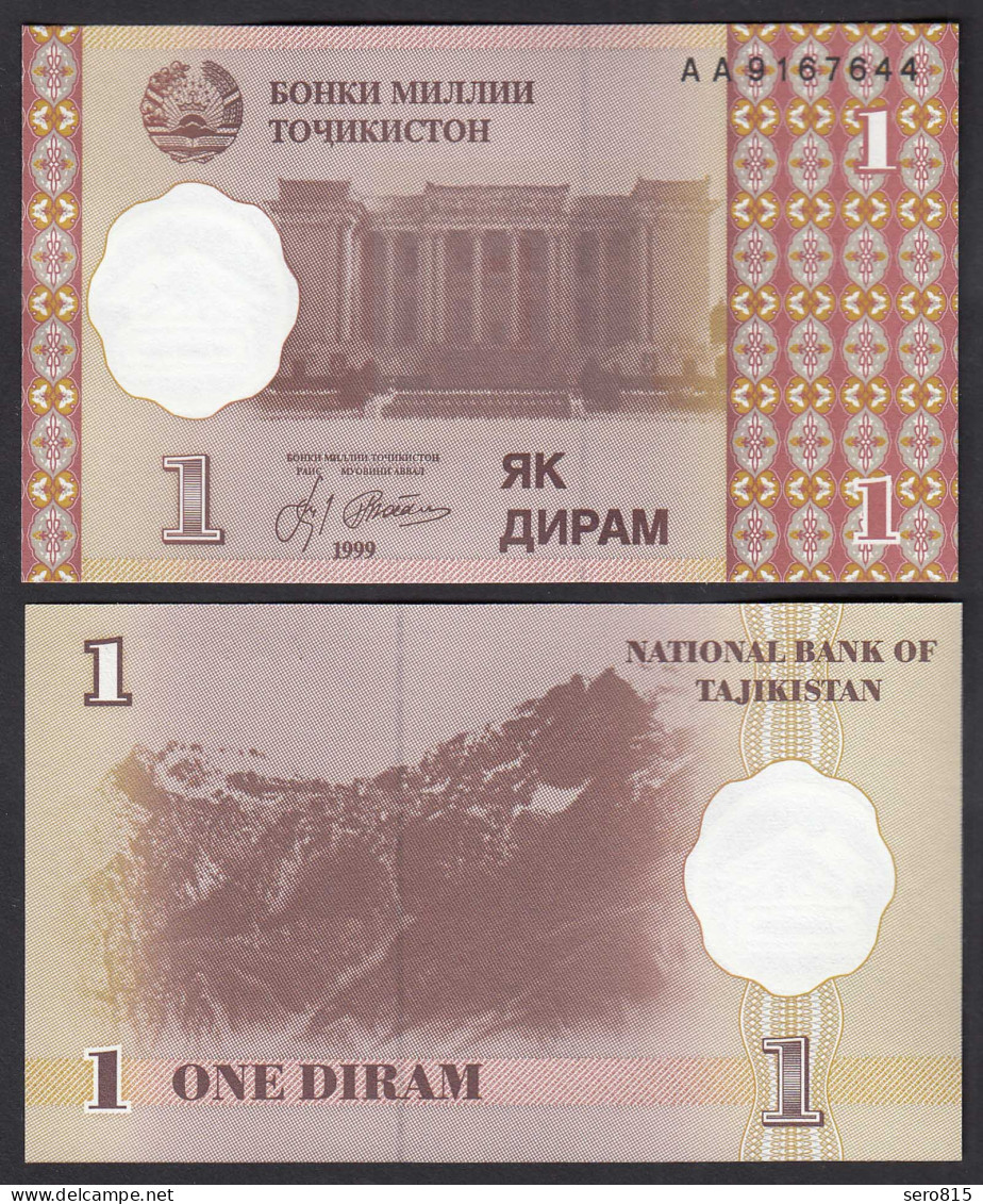 Tadschikistan - Tajikistan 1 Diram 1999 Pick 10a UNC (1)    (30860 - Autres - Asie
