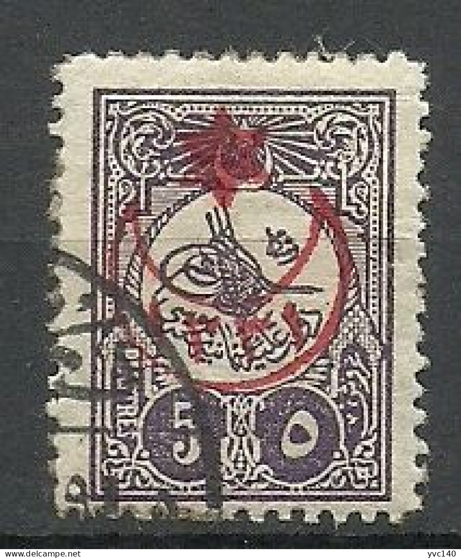 Turkey; 1915 Overprinted War Issue Stamp 5 K. "Type II Overprint" - Oblitérés