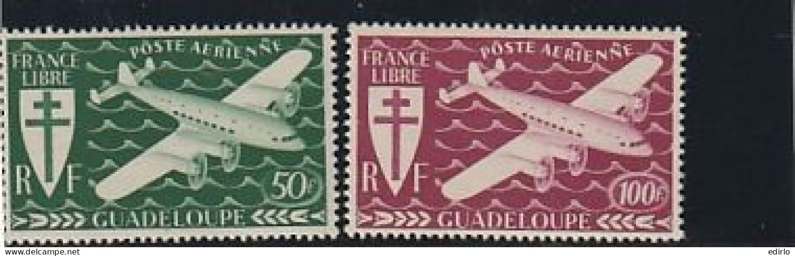 ///   FRANCE ///   GUADELOUPE  Poste Aérienne N° 4/5 ** - Luftpost
