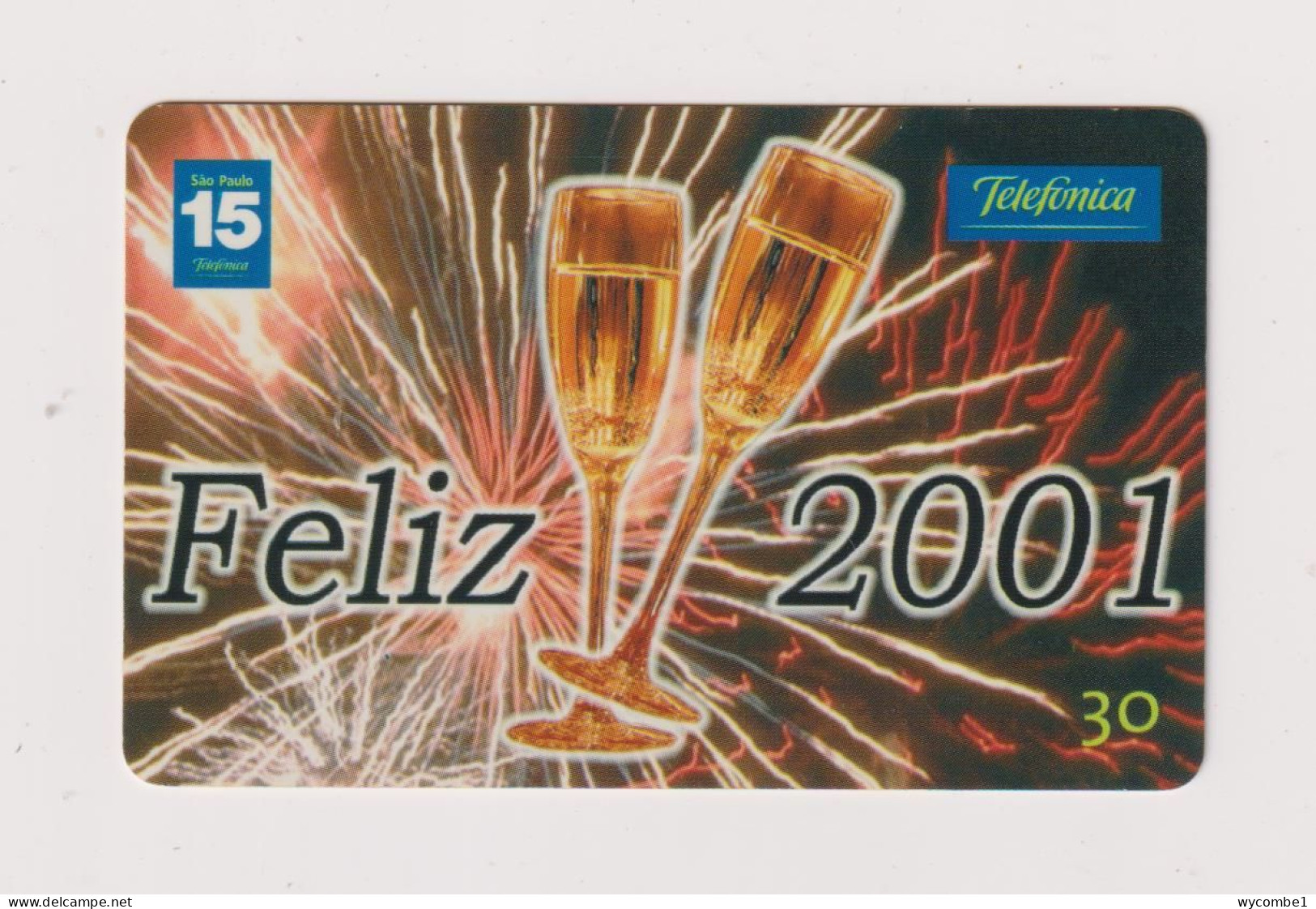 BRASIL -  2001 Christmas Inductive  Phonecard - Brésil