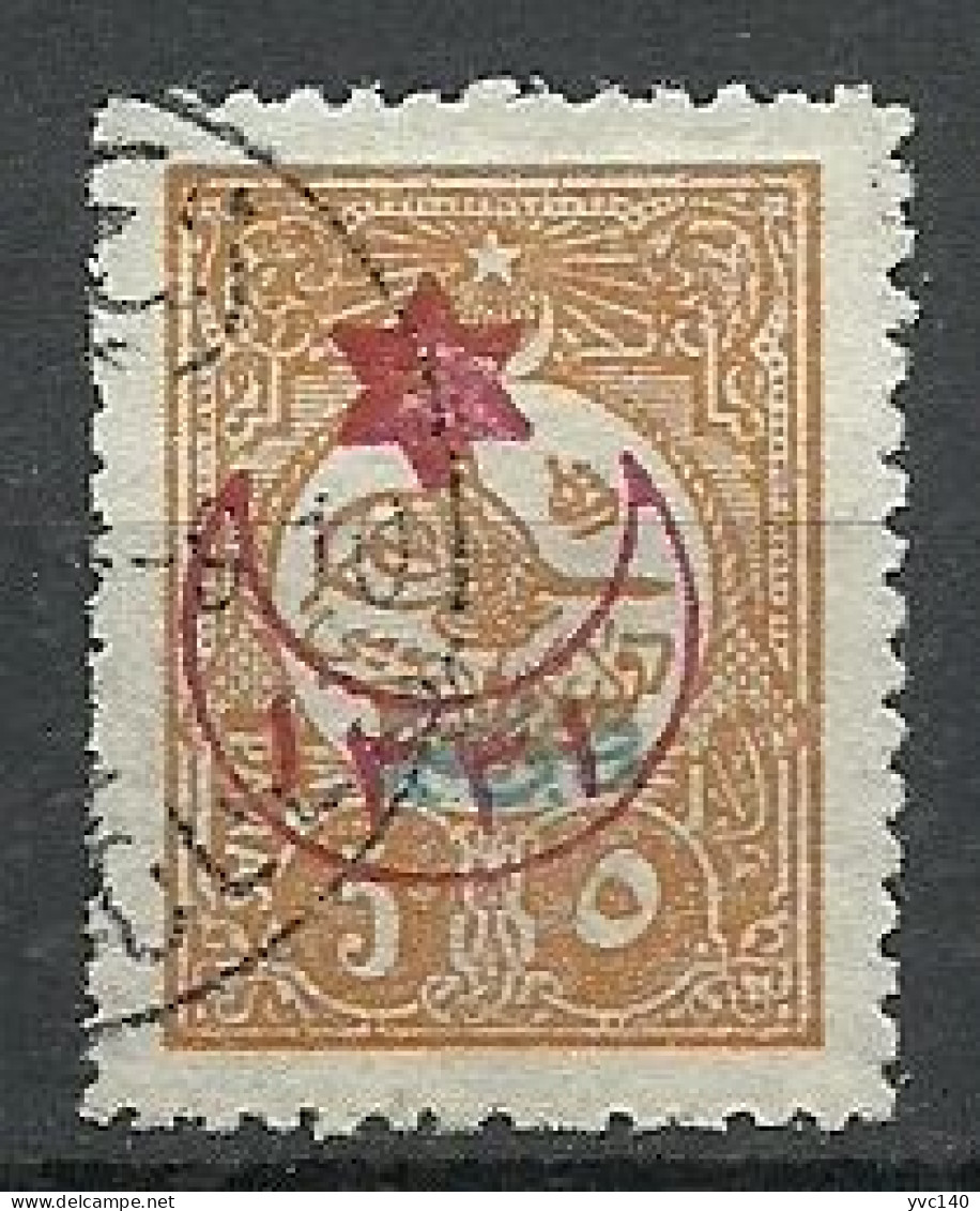 Turkey; 1915 Overprinted War Issue Stamp 5 P. - Gebruikt