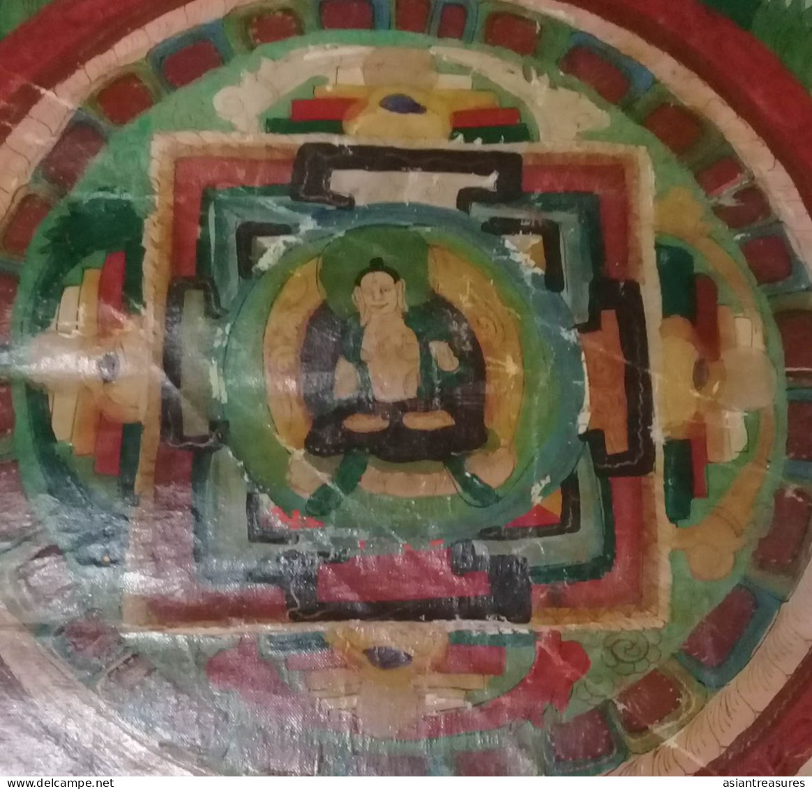 Tibetan Thangkha Art Picture 60 Years+ Old - Asiatische Kunst