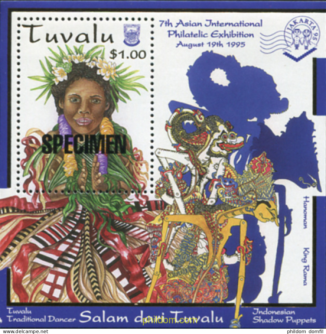 373045 MNH TUVALU 1995 JAKARTA 95. EXPOSICION FILATELICA INTERNACIONAL - Tuvalu