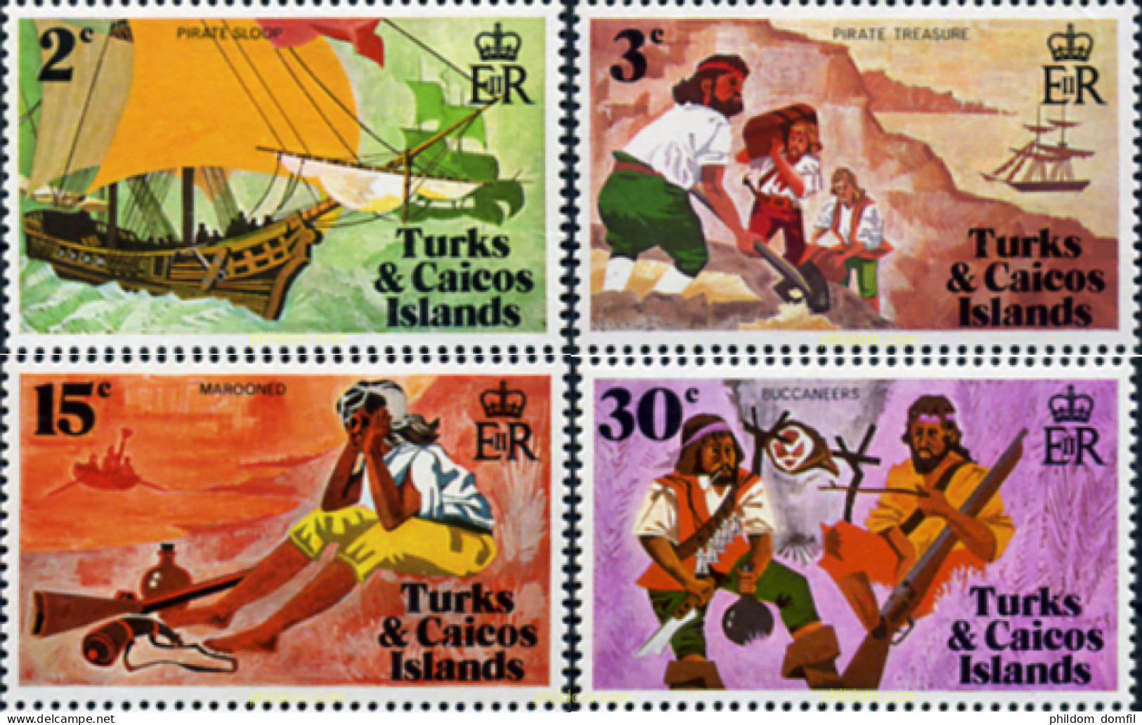 67492 MNH TURKS Y CAICOS 1971 PIRATAS - Turks & Caicos