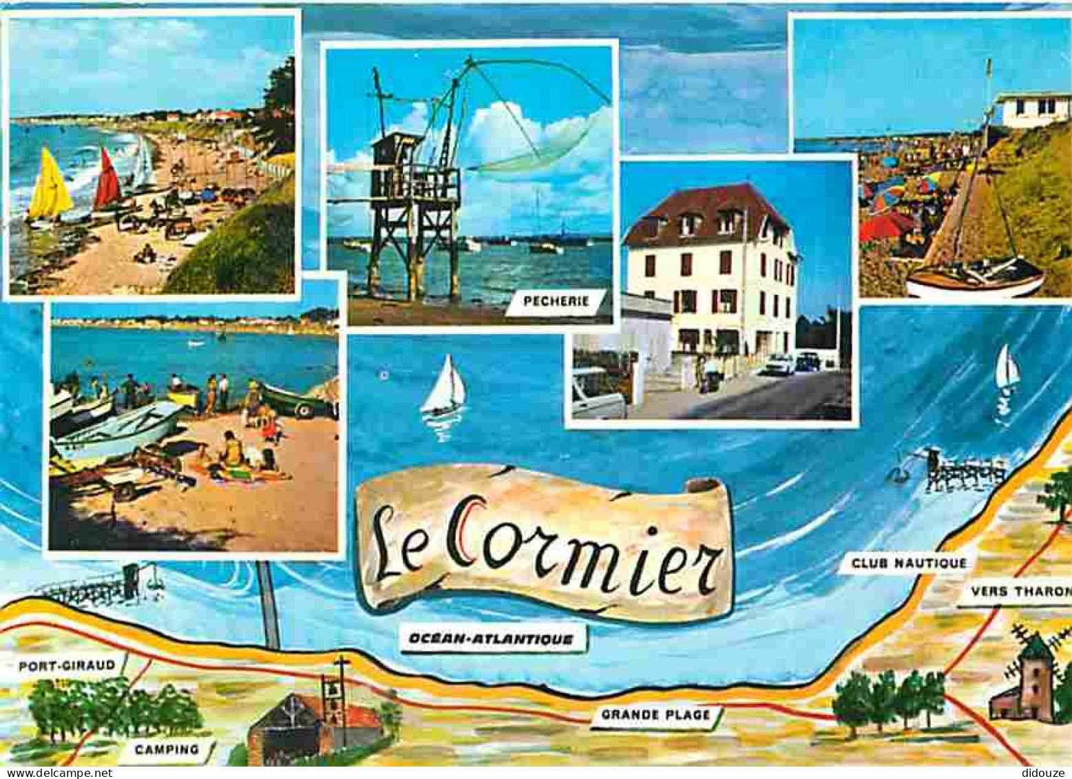 44 - La Plaine Sur Mer - Multivues - Automobiles - Plage - Carte Géographique - CPM - Voir Scans Recto-Verso - La-Plaine-sur-Mer