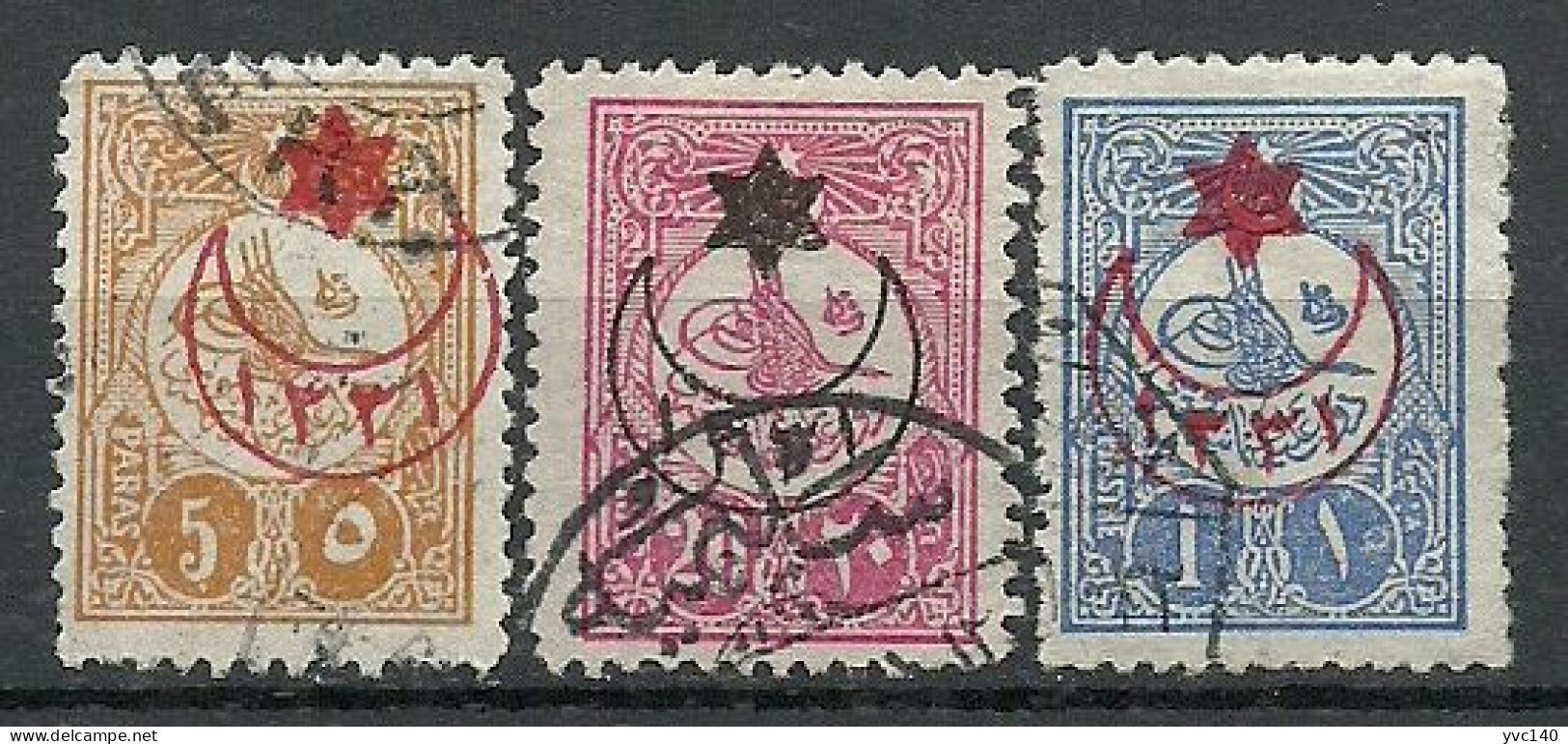 Turkey; 1915 Overprinted War Issue Stamps (Complete Set) - Oblitérés
