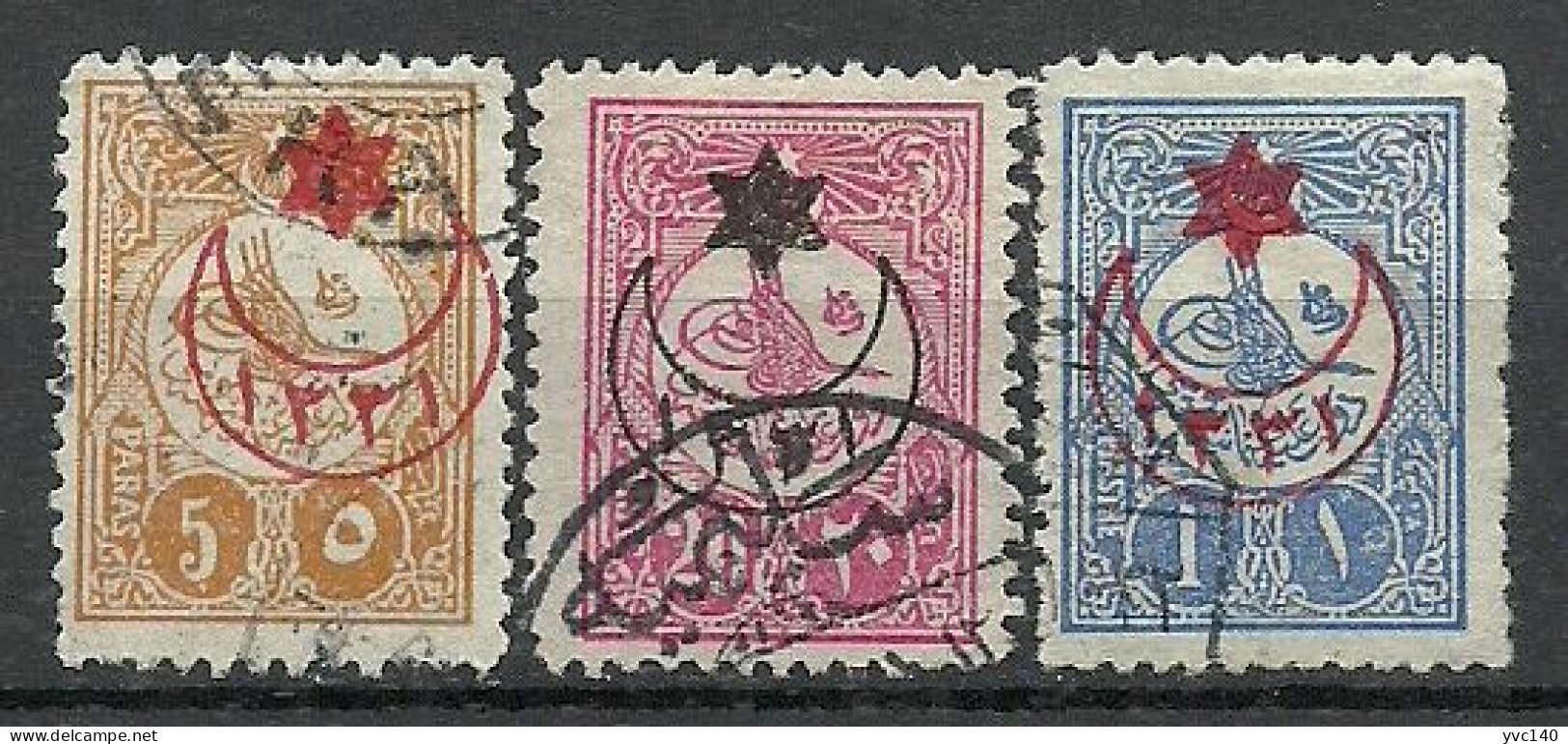 Turkey; 1915 Overprinted War Issue Stamps (Complete Set) - Used Stamps