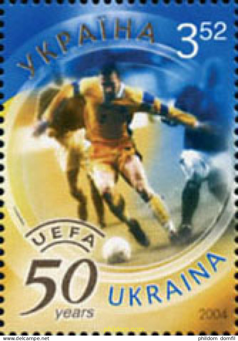 168850 MNH UCRANIA 2004 50 ANIVERSARIO DE LA UEFA - Ukraine