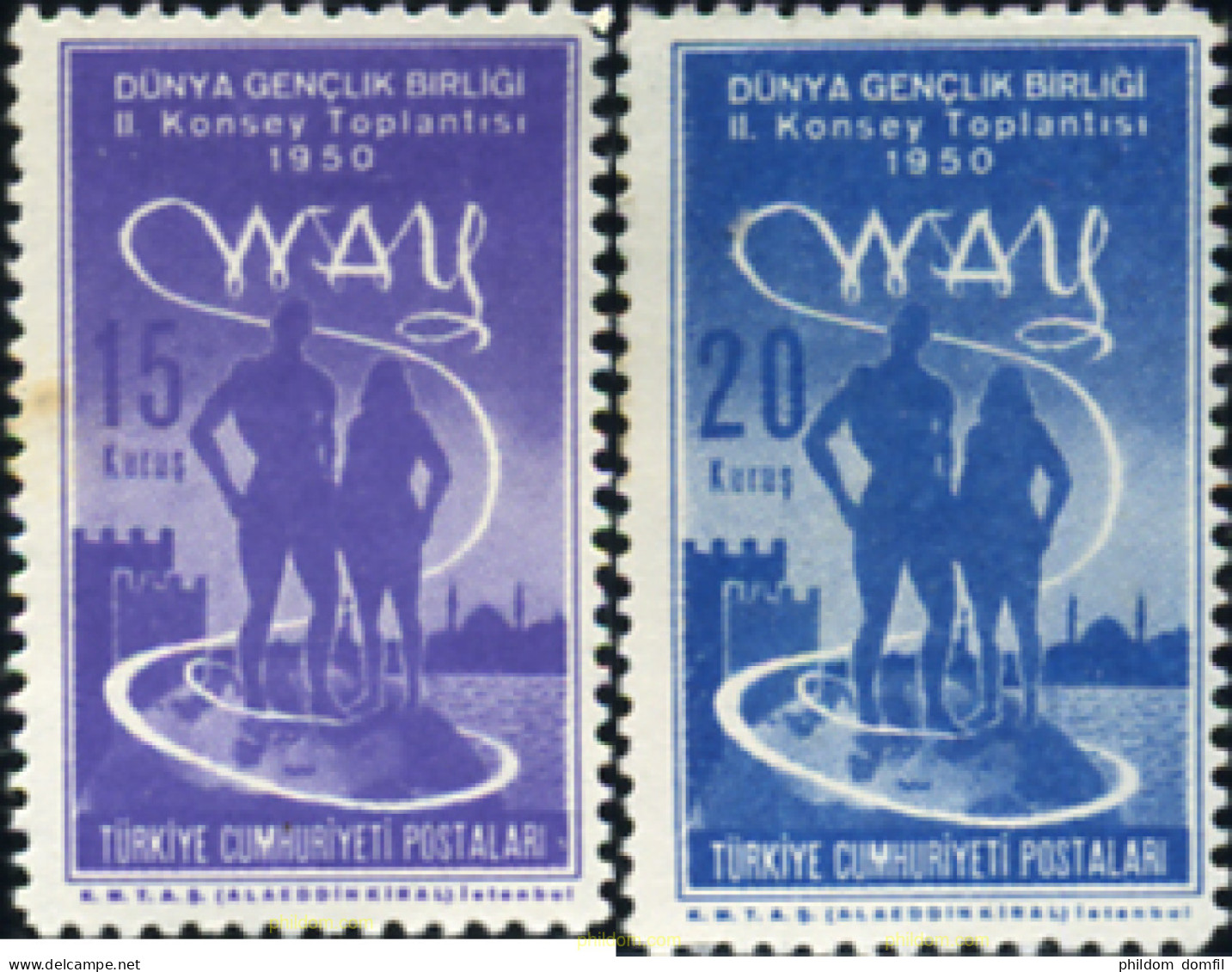 299616 HINGED TURQUIA 1950 2 CONGRESO INTERNACIONAL DE LA JUVENTUD EN ESTAMBUL - Other & Unclassified