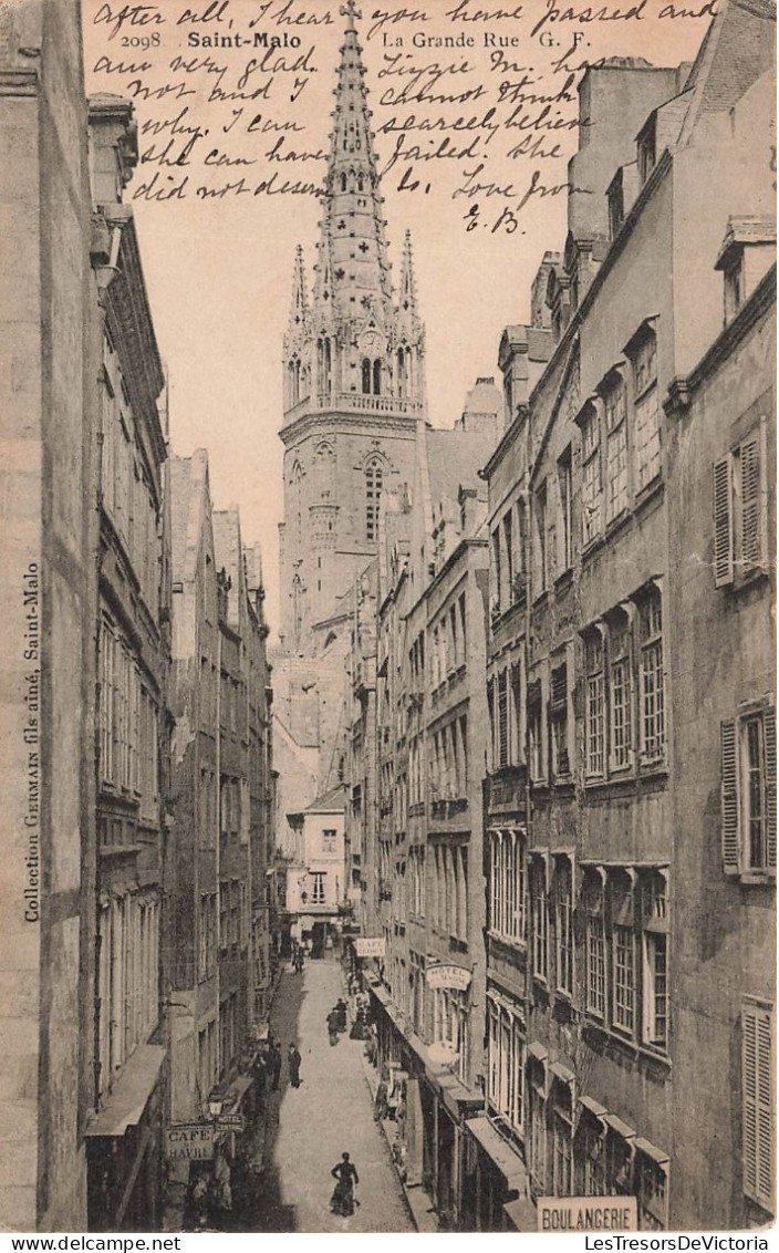 FRANCE - Saint Malo - La Grande Rue - Carte Postale Ancienne - Saint Malo